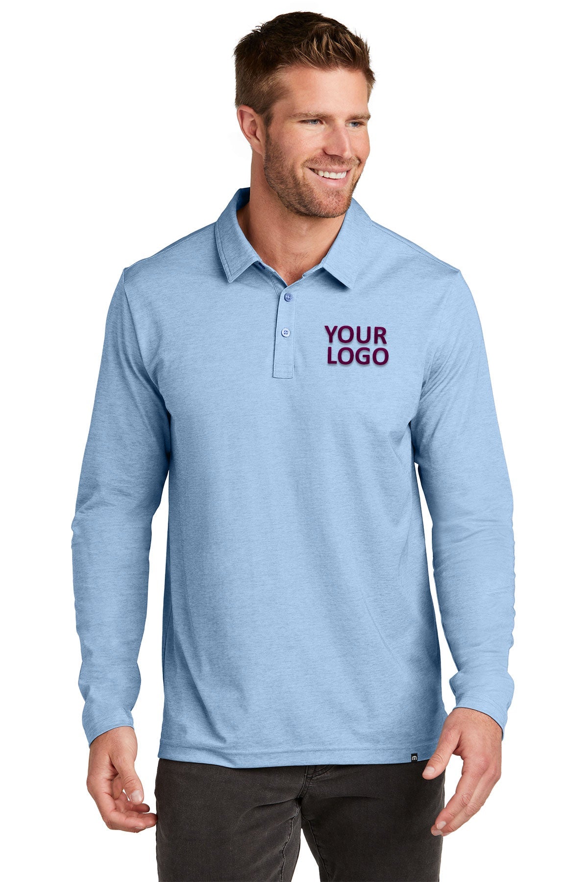 TravisMathew Allure Heather TM1MZ343 custom embroidered polo shirts