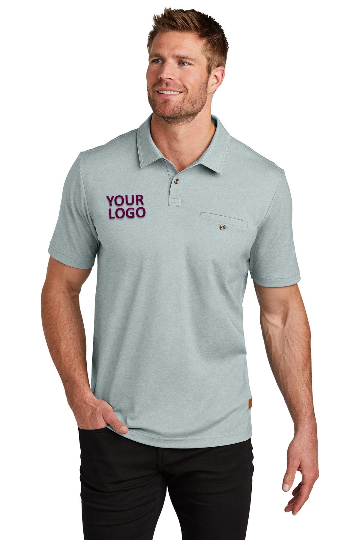 TravisMathew Sunsetters Custom Pocket Polos, Balsam Green Heather [Prive Haus]