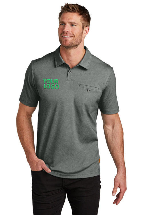 TravisMathew Ladies Sunsetters Custom Polos, Balsam Green Heather