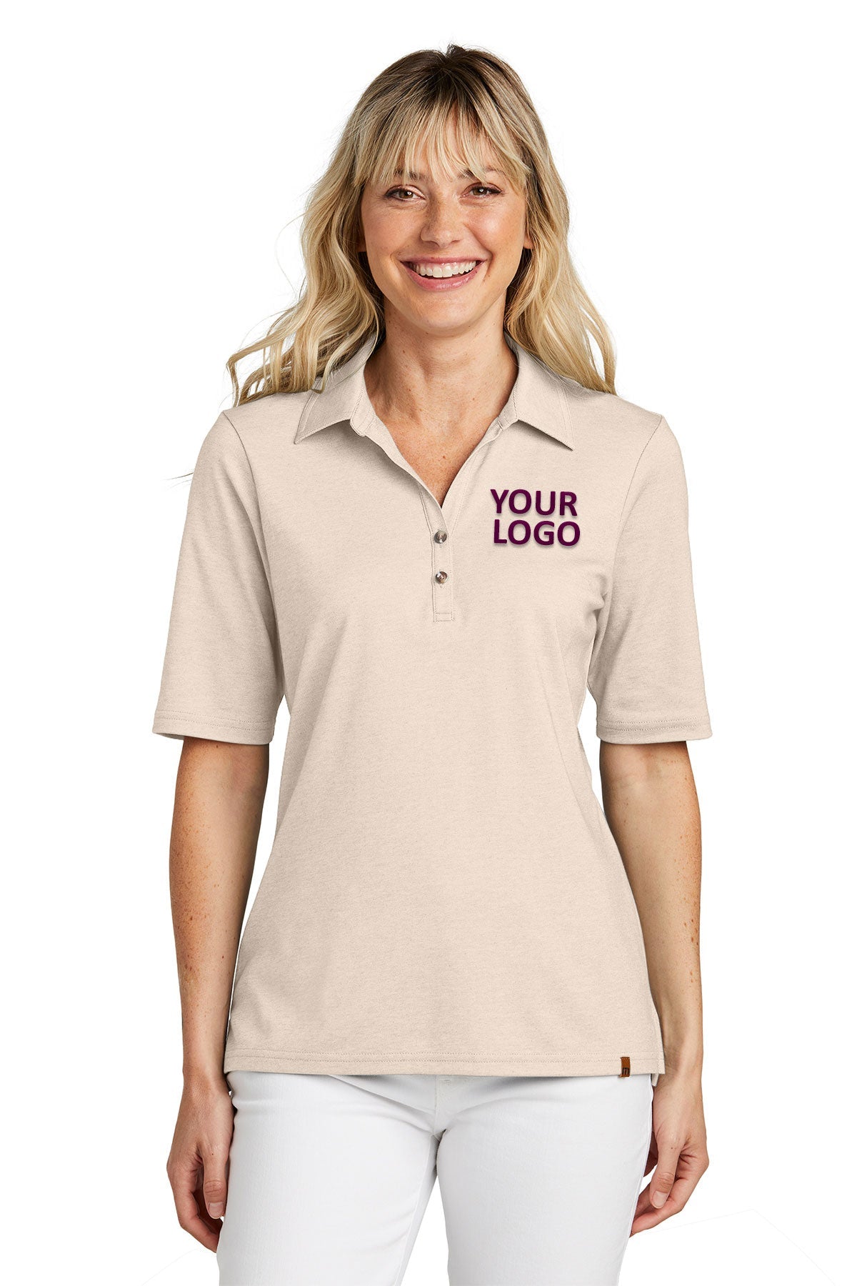TravisMathew Natural Heather TM1LD004 polo shirts with logos