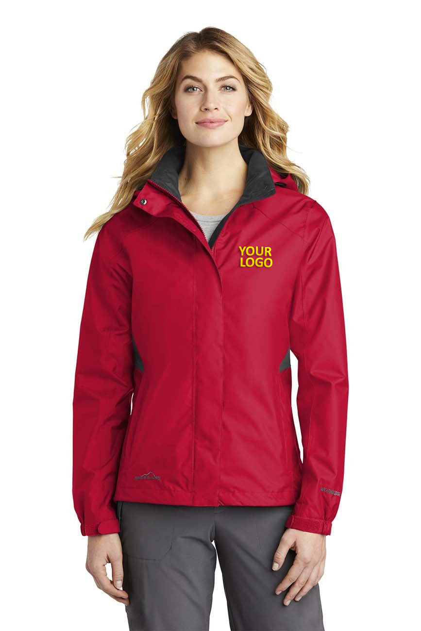 Eddie Bauer Radish/Grey Steel EB551 embroidered team jackets