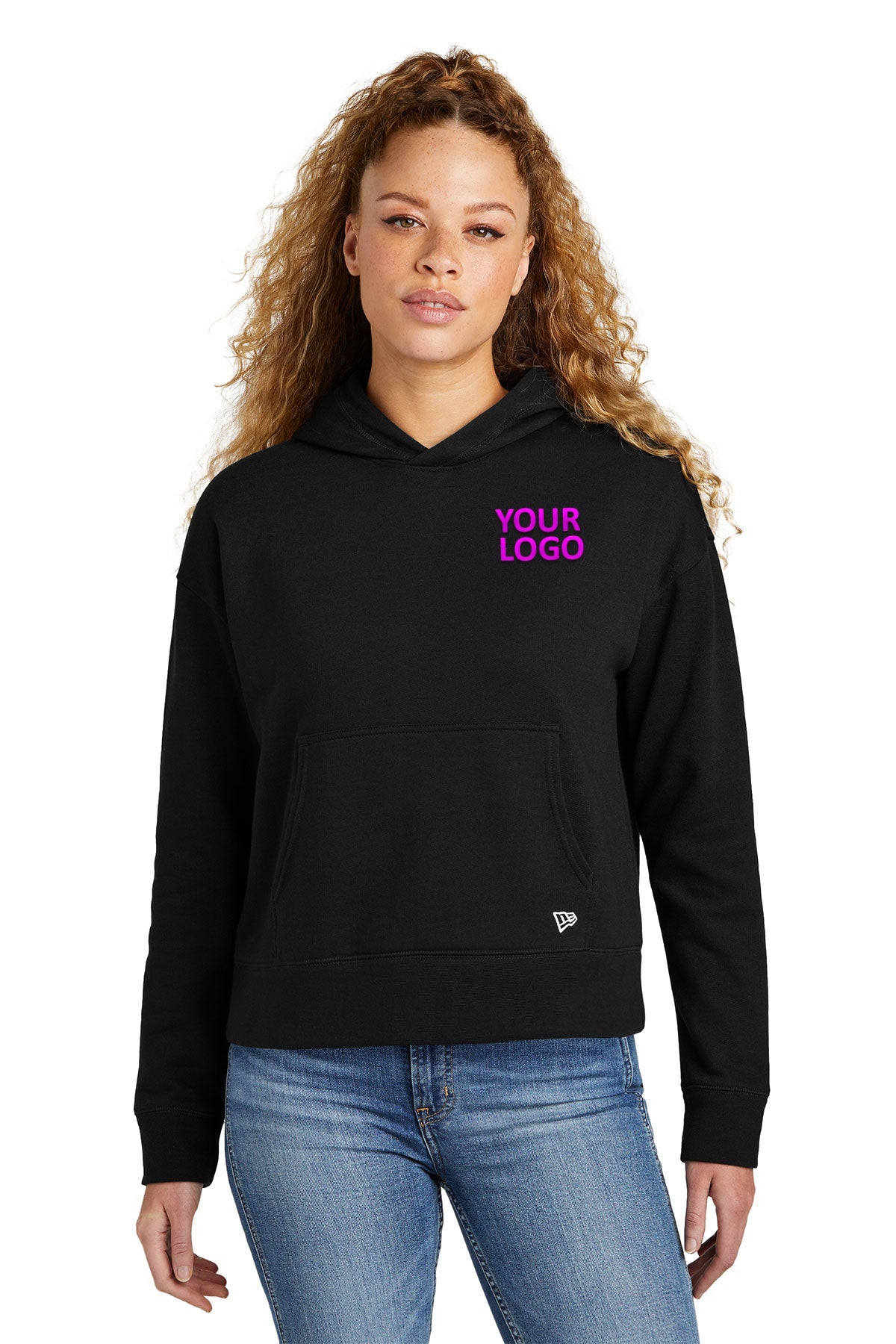 New Era Black LNEA550 custom design sweatshirts