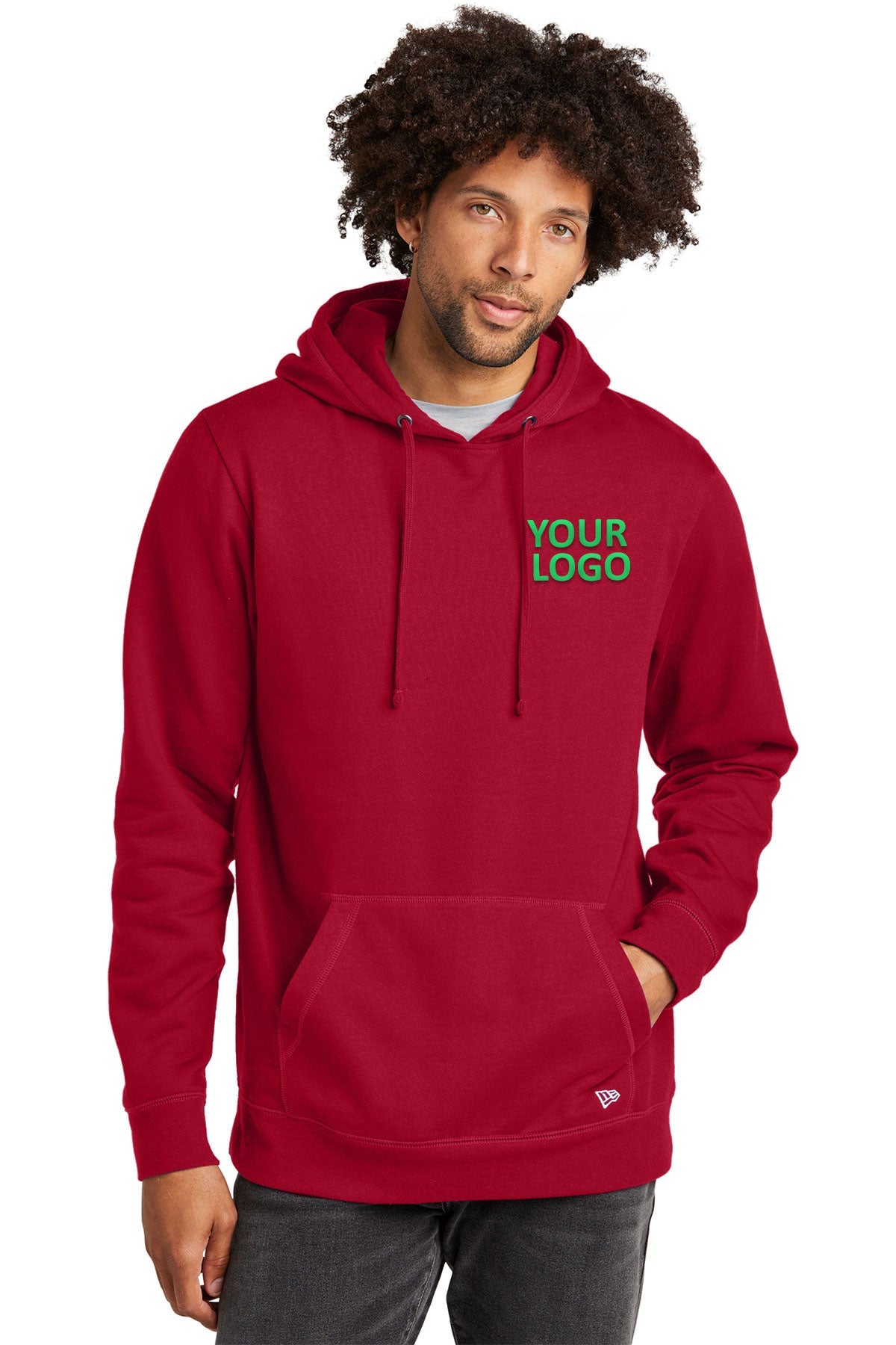 New Era Crimson NEA550 custom logo sweatshirts