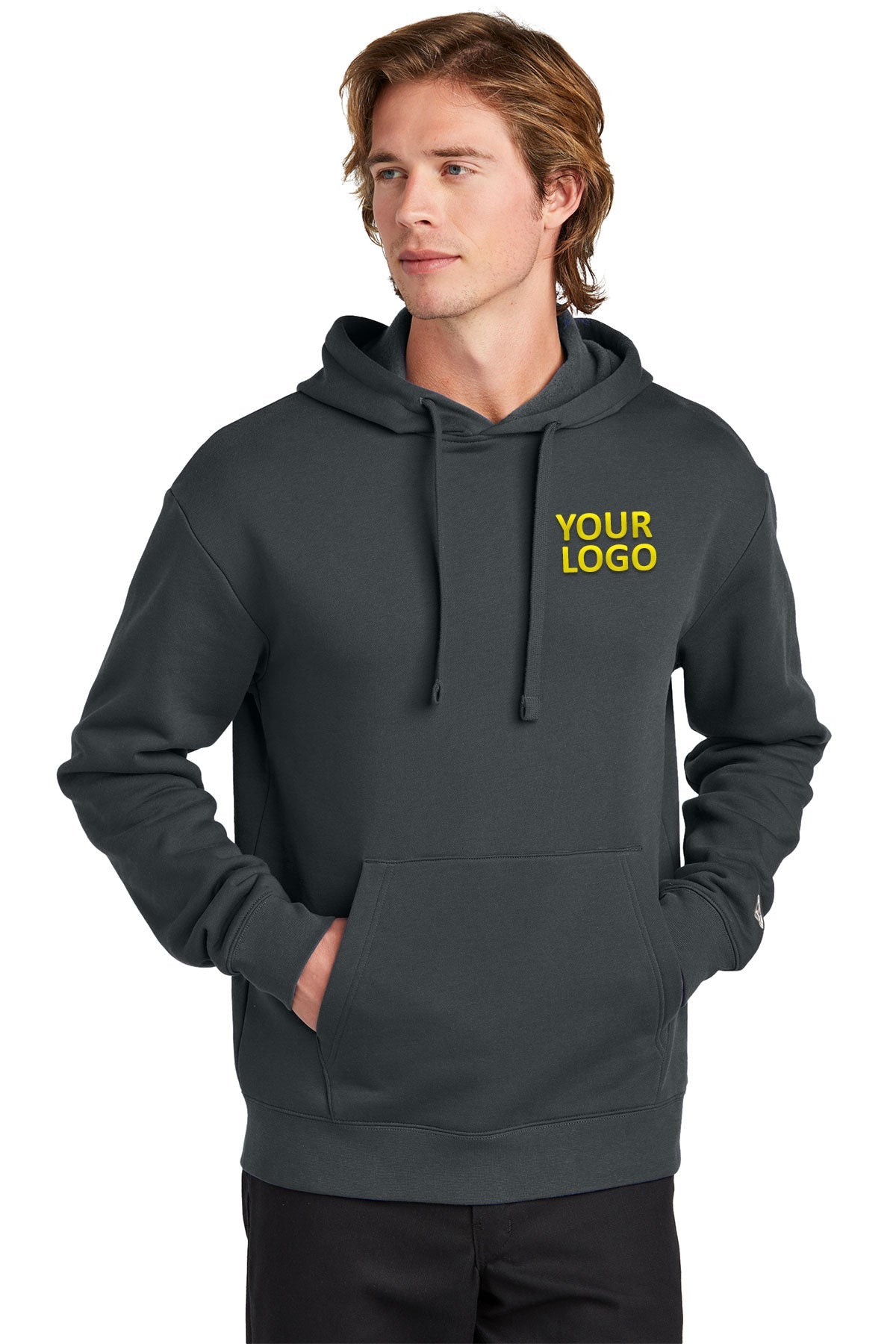 New Era Graphite NEA525 custom sweatshirts with logo