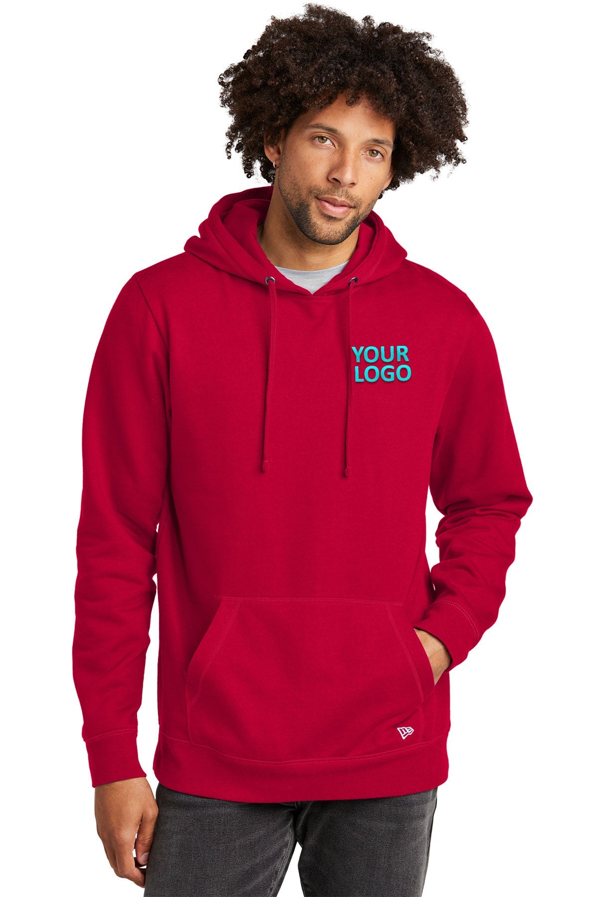 New Era Scarlet NEA550 business sweatshirts with logo