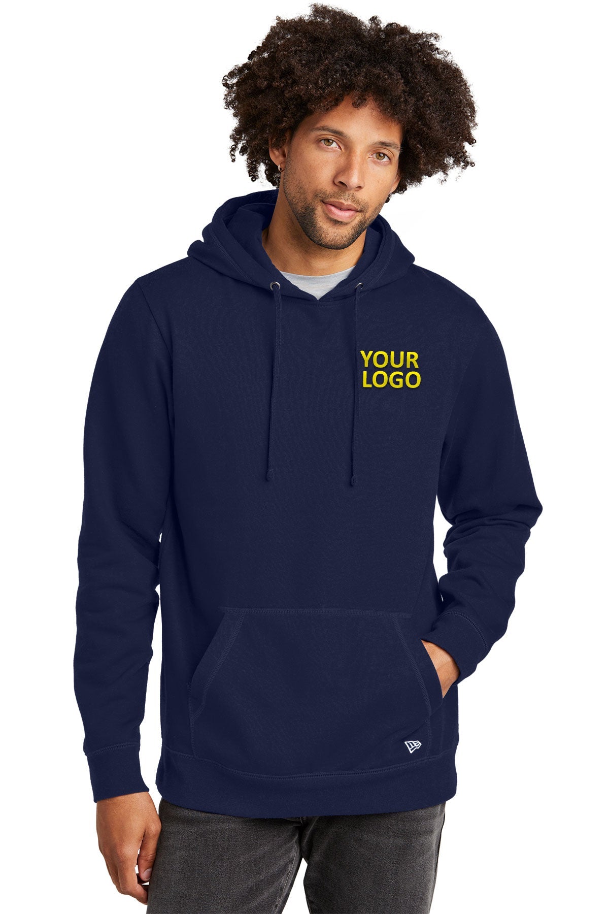 New Era Comeback Fleece Customized Hoodies, True Navy [ASI]