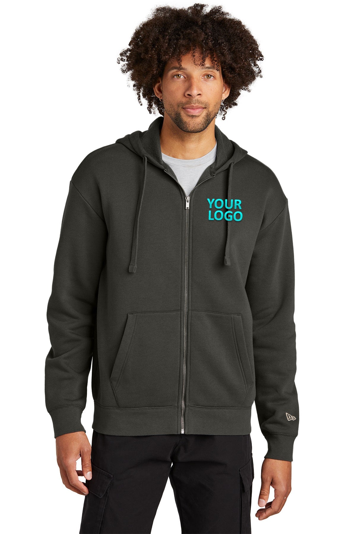 New Era Graphite NEA526 custom logo sweatshirts