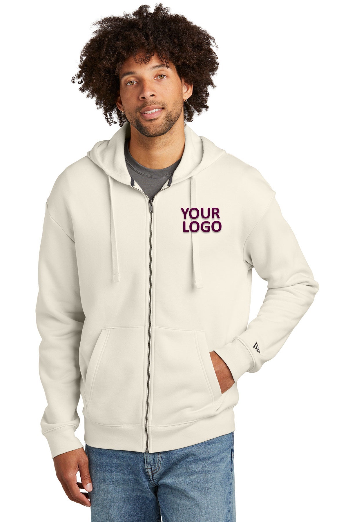 New Era Soft Beige NEA526 custom dri fit sweatshirts