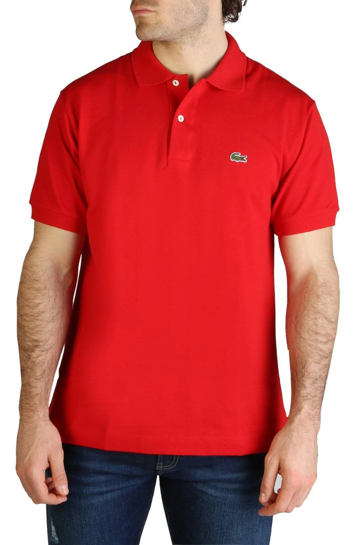 Lacoste Red L1212 custom logo polo shirts