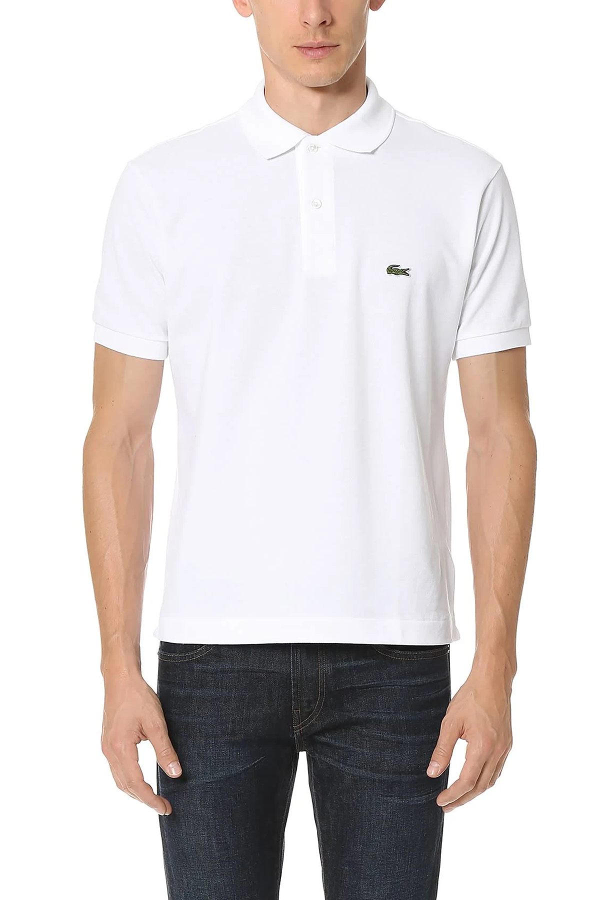 Lacoste White L1212 custom logo polo shirts