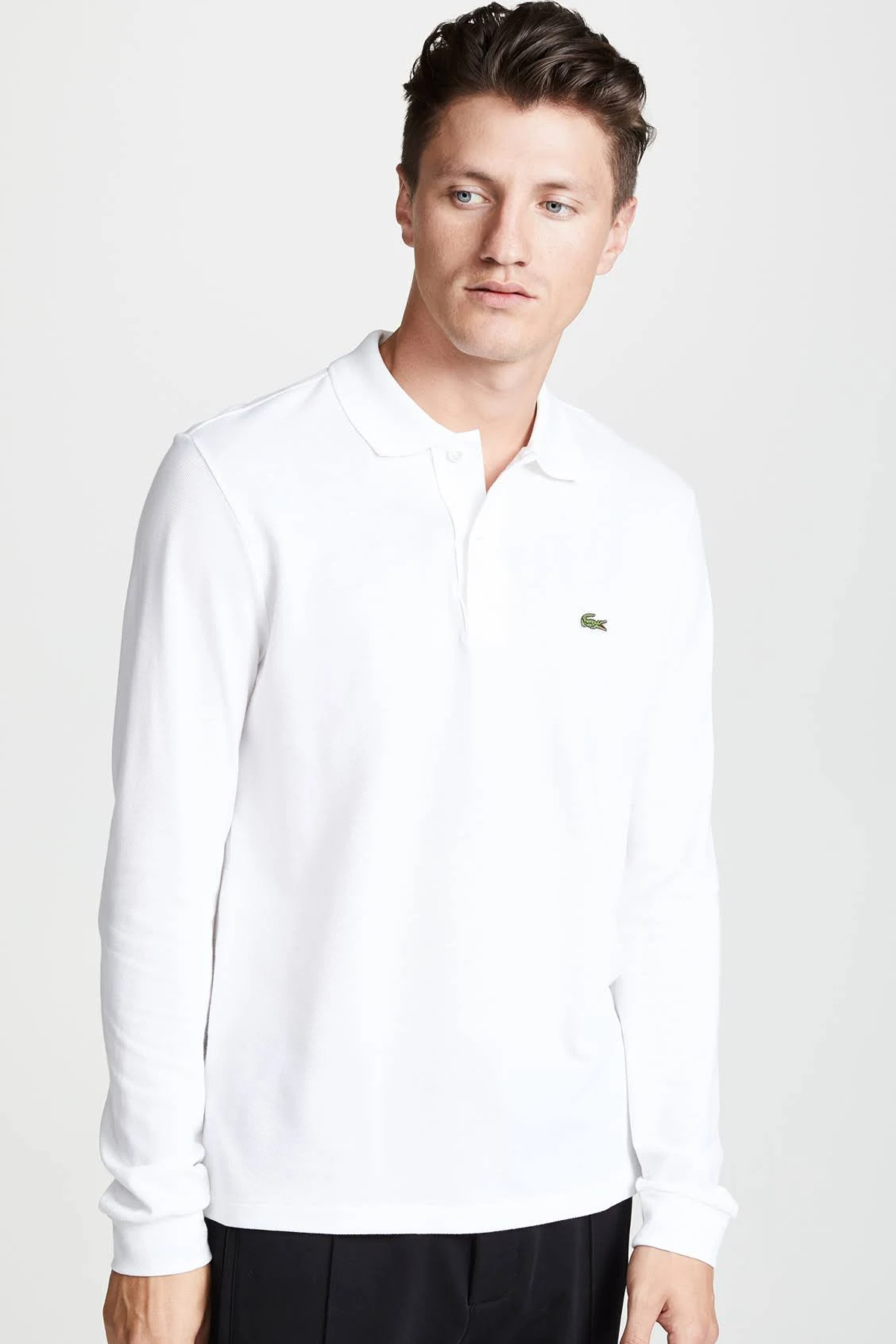 Lacoste White L1312 custom polo shirts with logo