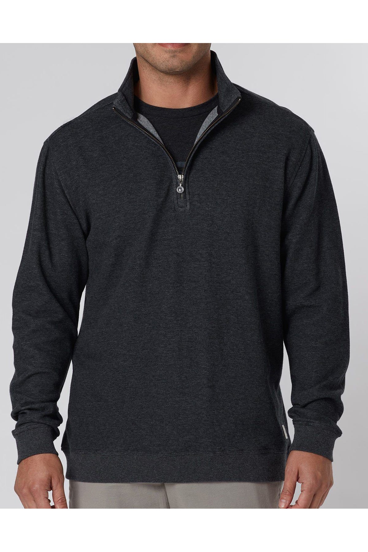 Linksoul Black Heather LS4100 custom embroidered sweatshirts