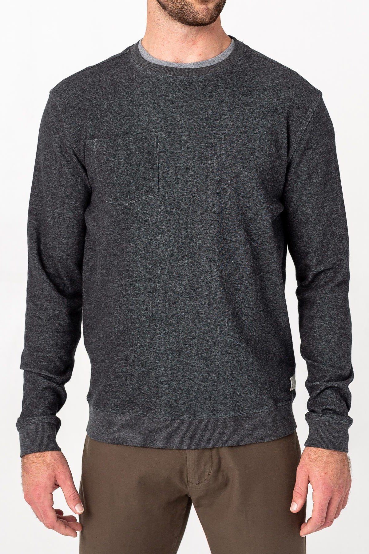 Linksoul Black Heather LS490 custom sweatshirts for business