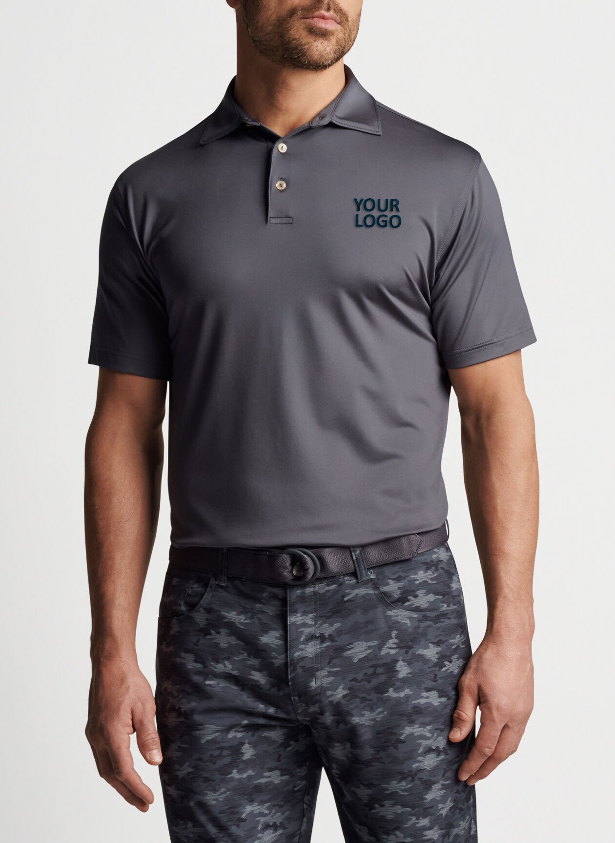Peter Millar IRON ME0EK01S polo shirts with company logo