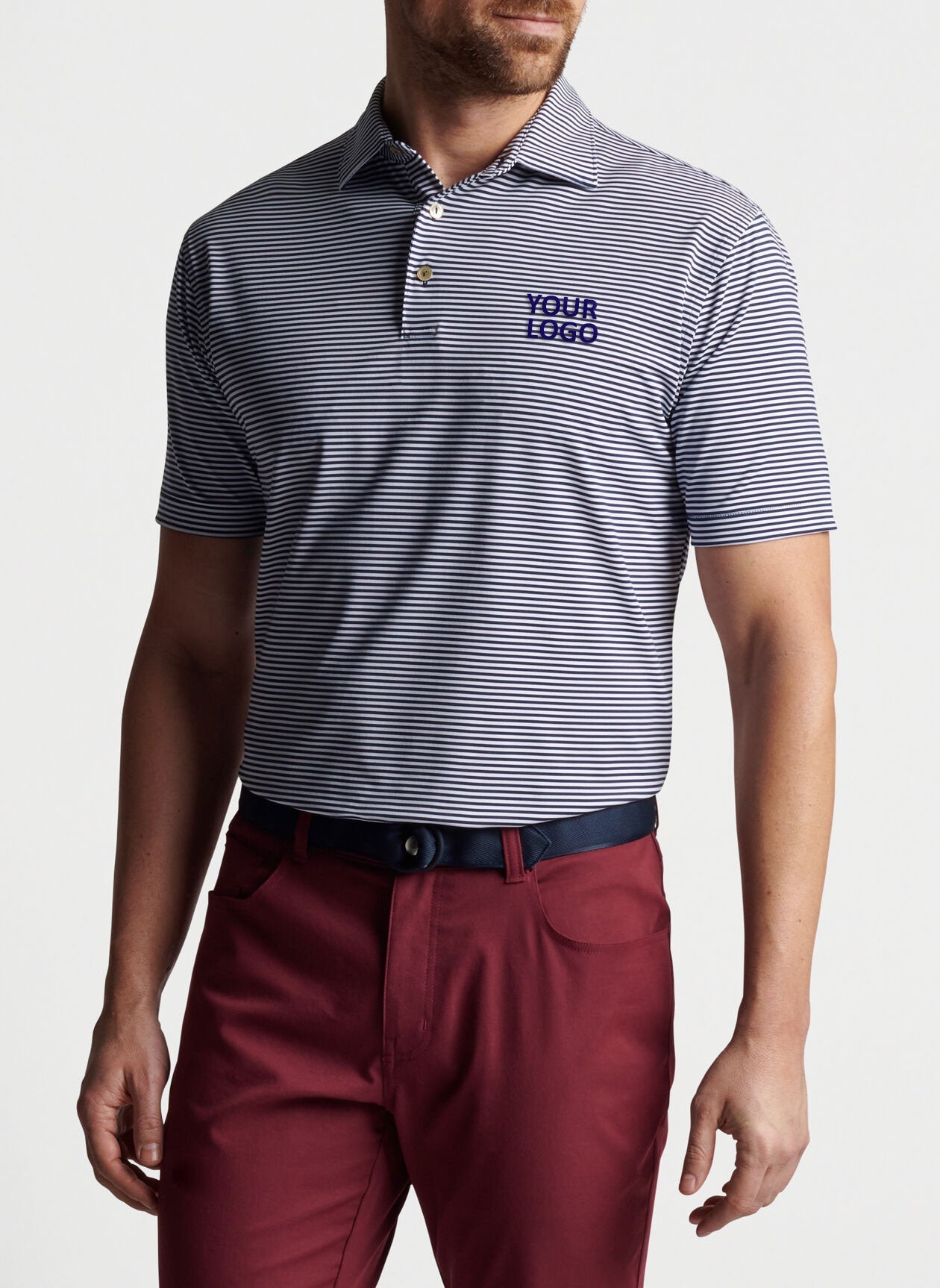 Peter Millar NAVY ME0EK03S custom dri fit polo shirts