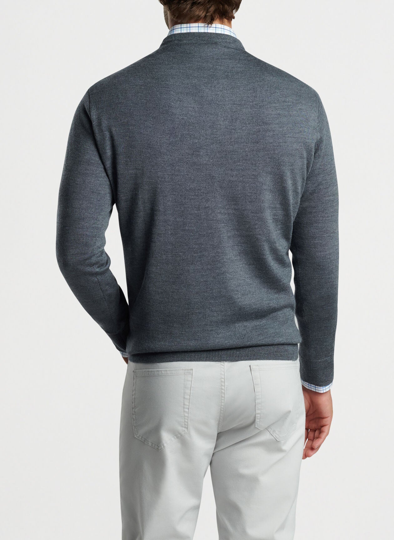 Peter Millar Autumn Crest Custom V-Neck Sweaters, Charcoal