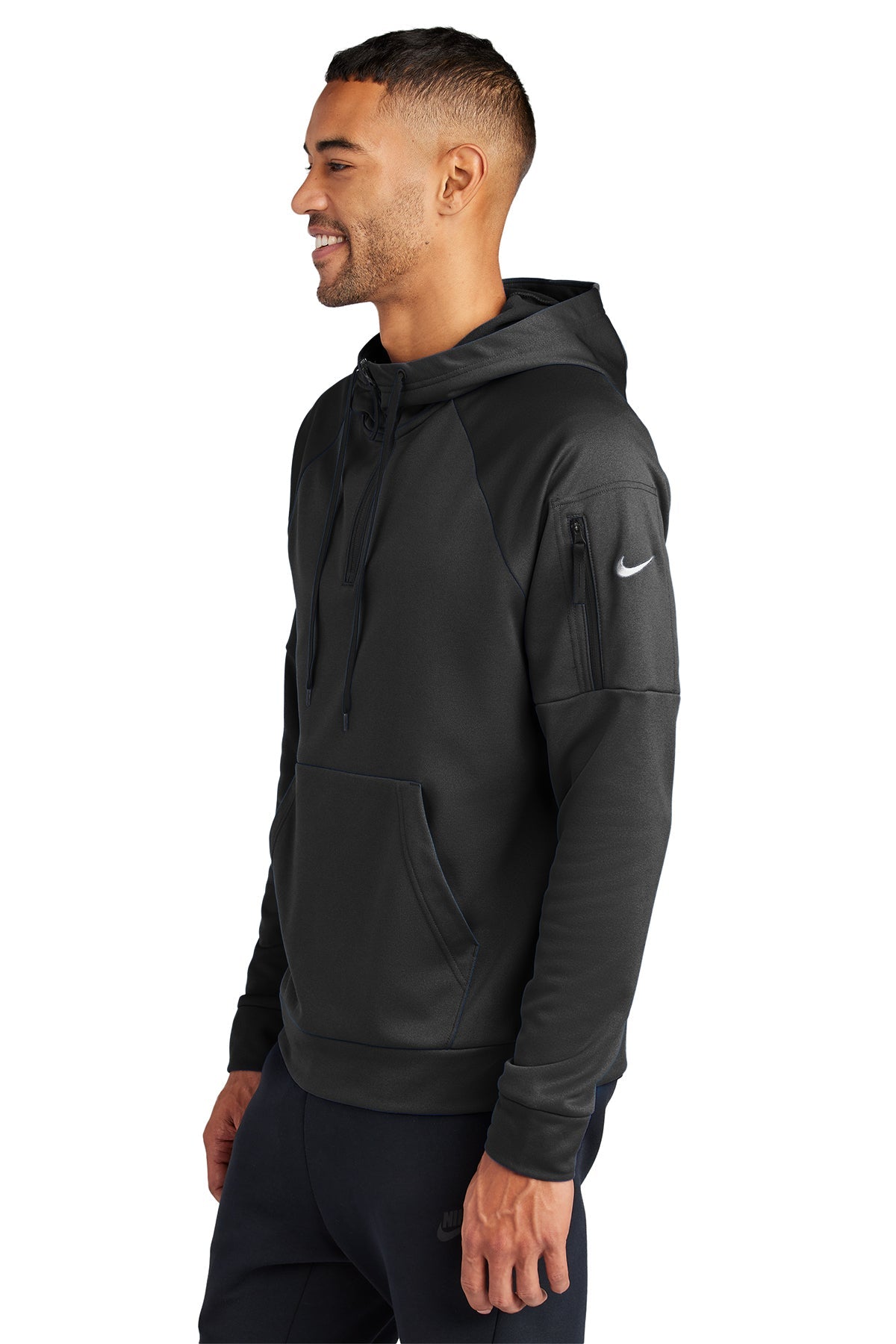 Nike Therma-FIT Pocket Fleece Custom Hoodies, Black