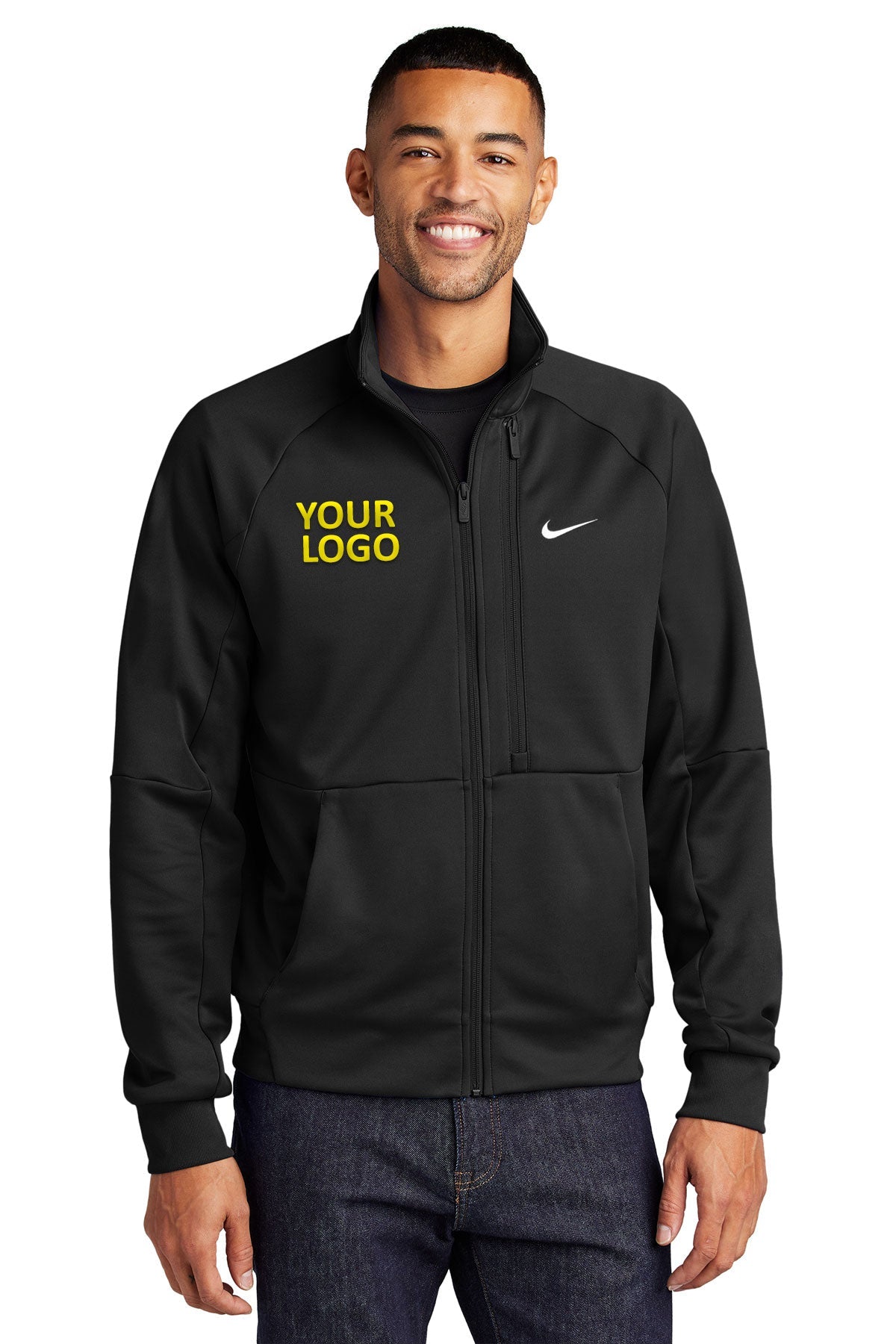 Nike Black NKFD9891 company jackets with logo