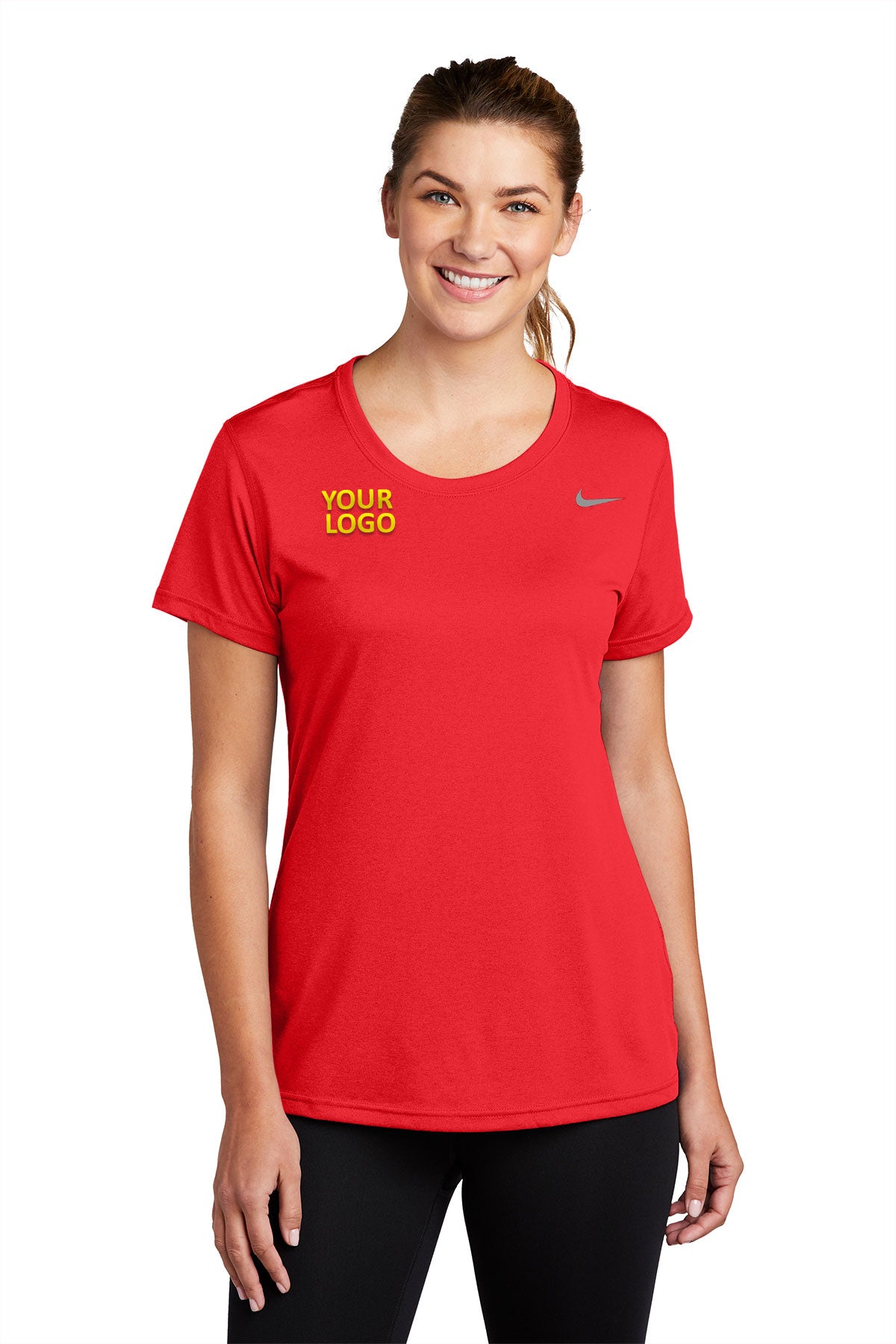 Nike Ladies Team rLegend Customized Tee's, University Red