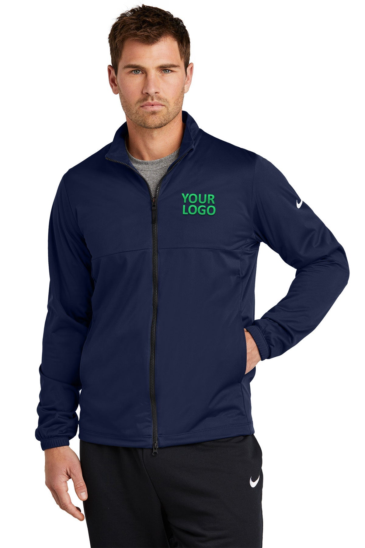 Nike College Navy NKDX6716 company logo jackets