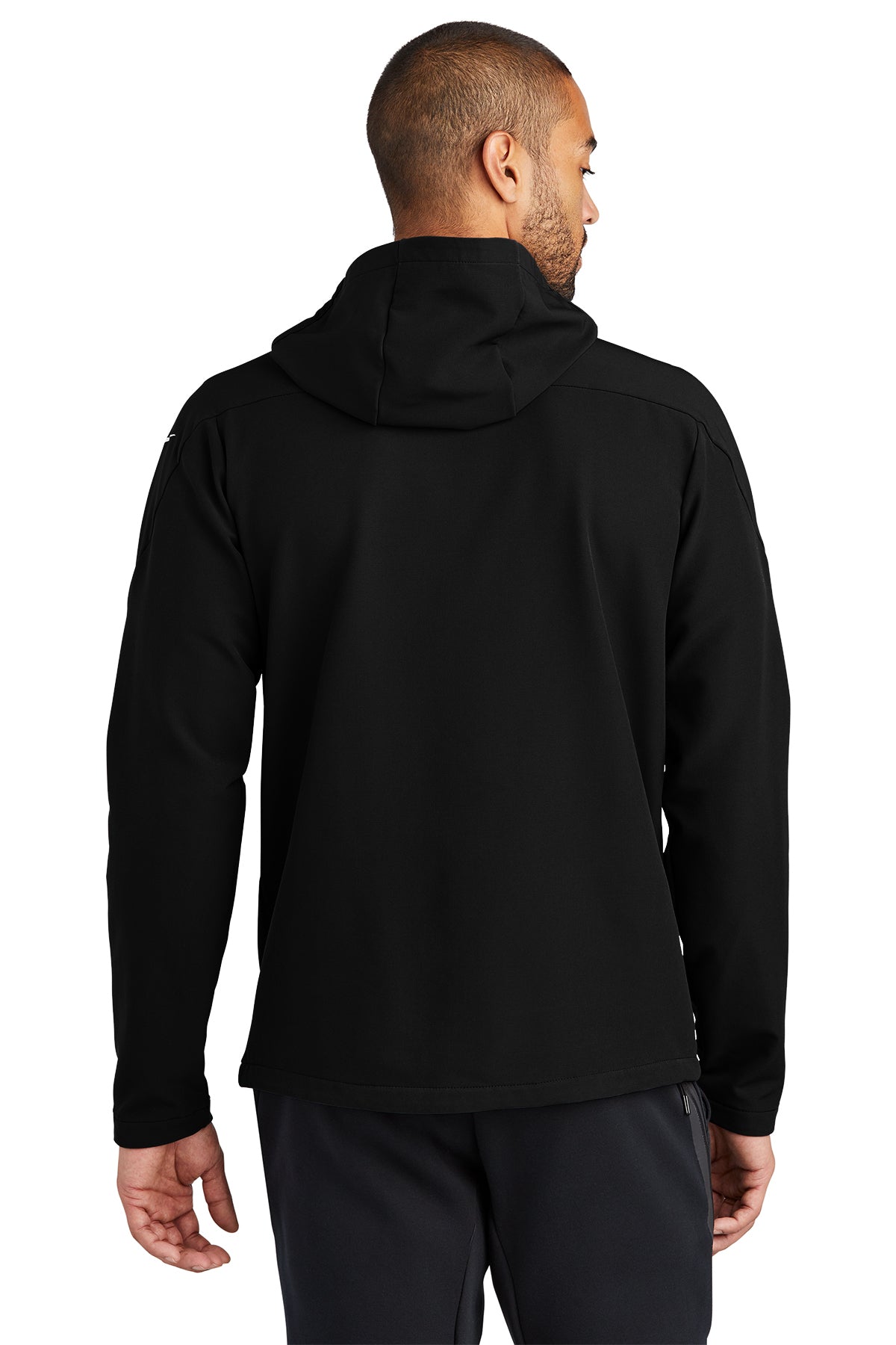 Custom Nike Hooded Soft Shell Jacket NKDR1543 Black