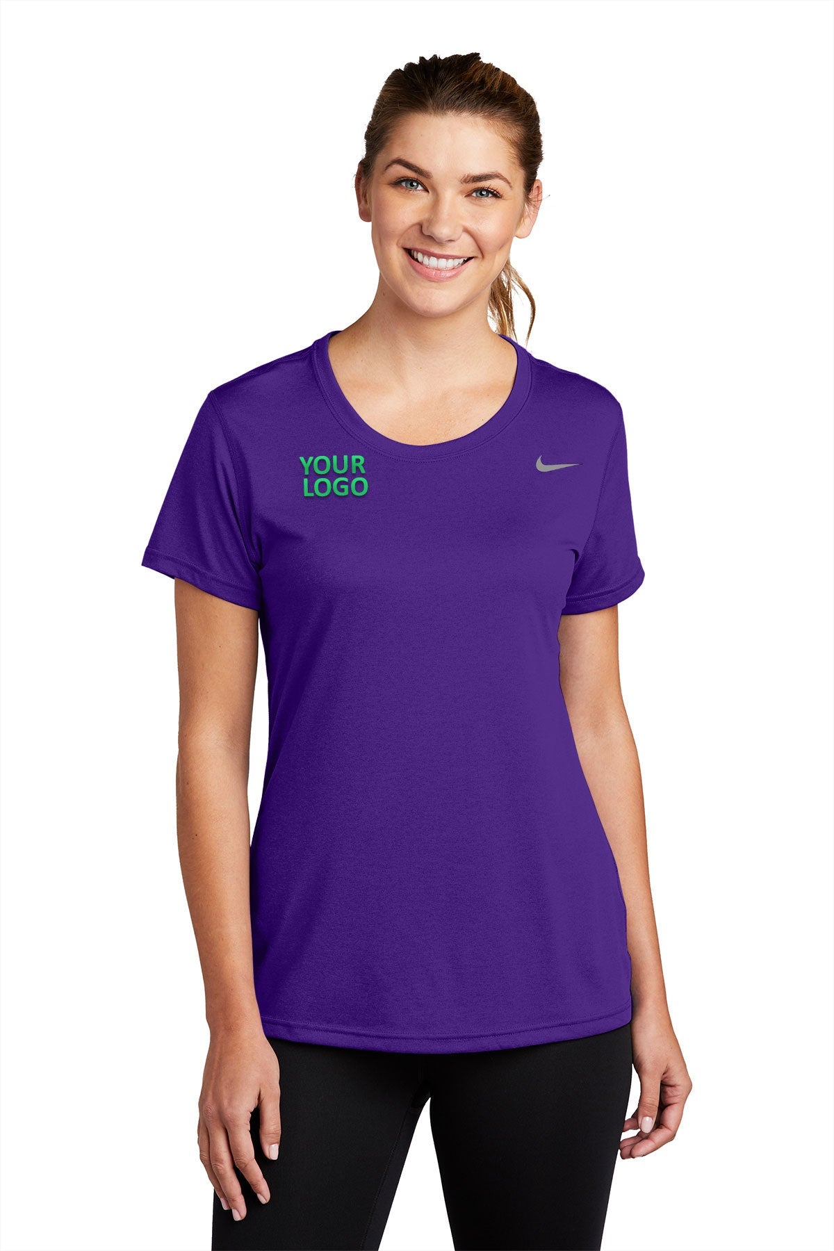Nike Ladies Team rLegend Customized Tee's, Court Purple