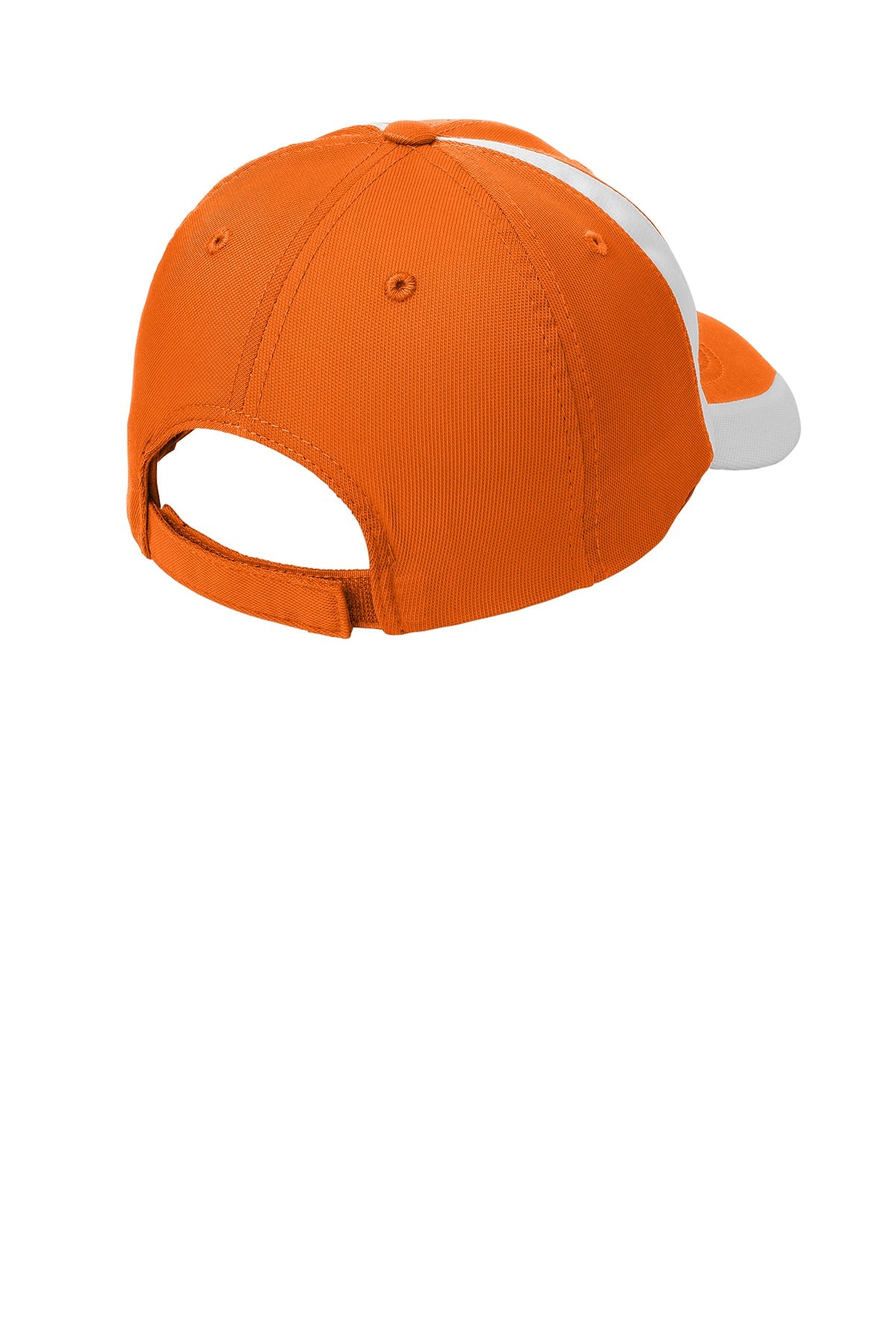 Sport-Tek Dry Zone Nylon Custom Colorblock Caps, Orange/White