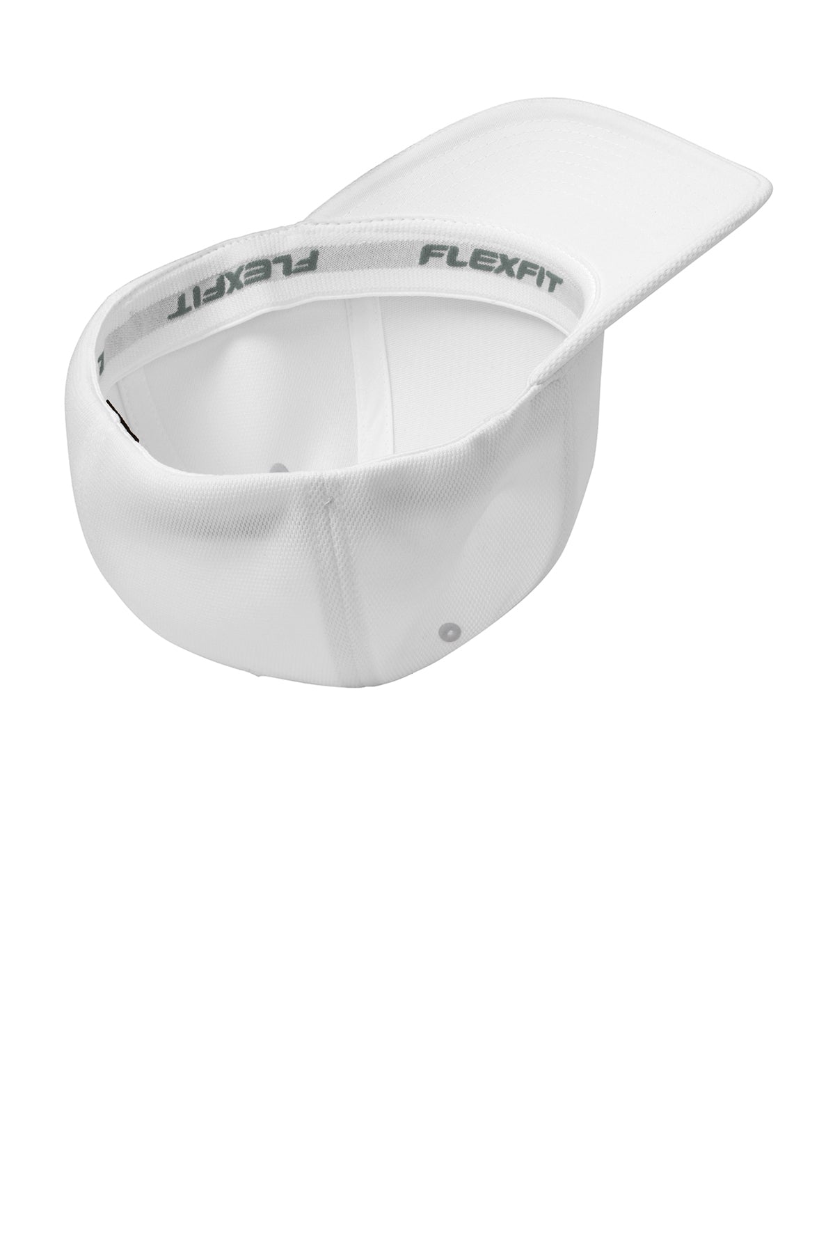 Sport-Tek Flexfit Cool & Dry Customized Poly Block Mesh Caps, White