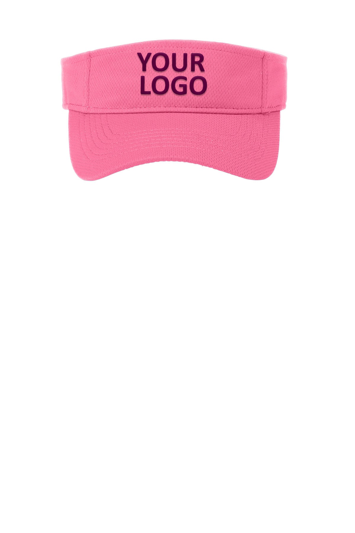 sport tek posicharge racermesh visor bright pink