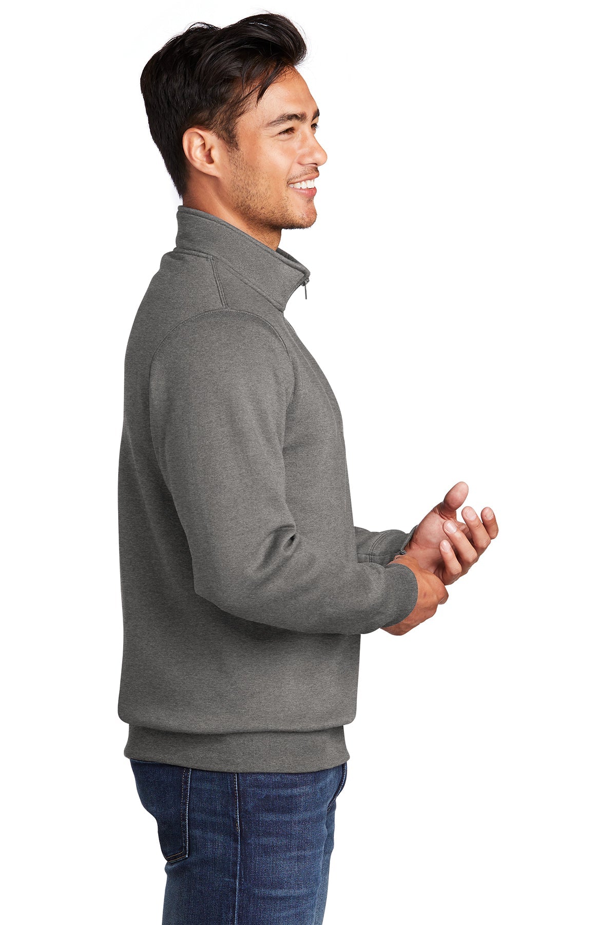 Port & Company Core Fleece Customized Quarter Zips, Graphite Heather [Century Sales and Management]