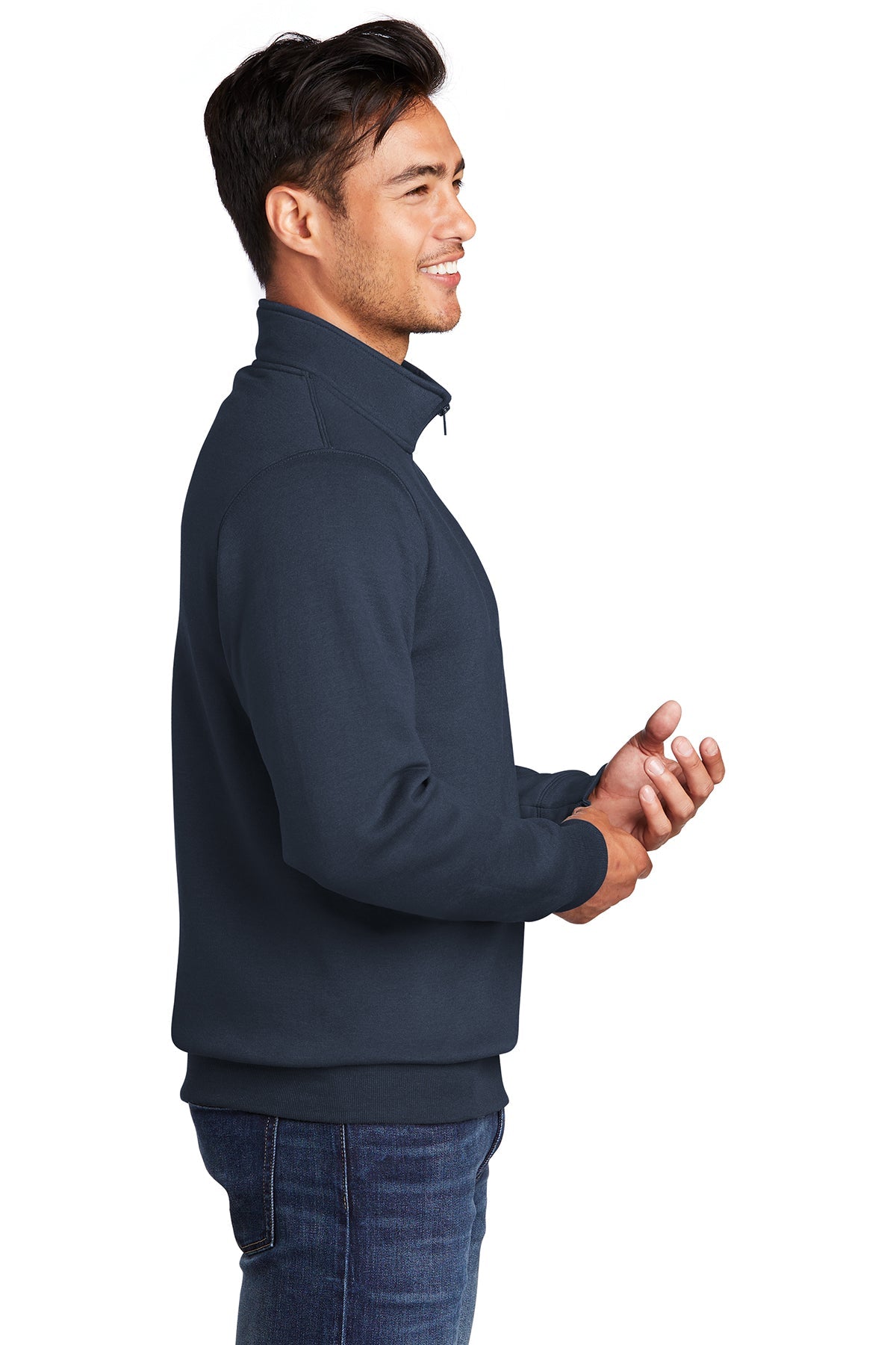 Port & Company Core Fleece Branded Quarter Zips, Navy [Skurka Aerospace, Inc.]