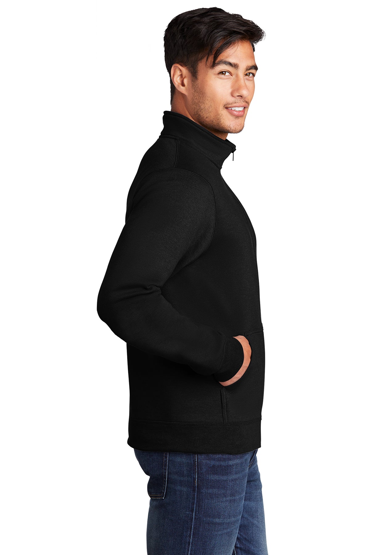 Port & Company Custom Cadet Collar Pullovers, Jet Black [Adam Equipment]