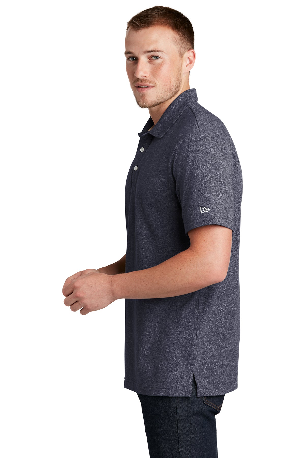 New Era Slub Twist Custom Polos, True Navy Twist [Dunbar]