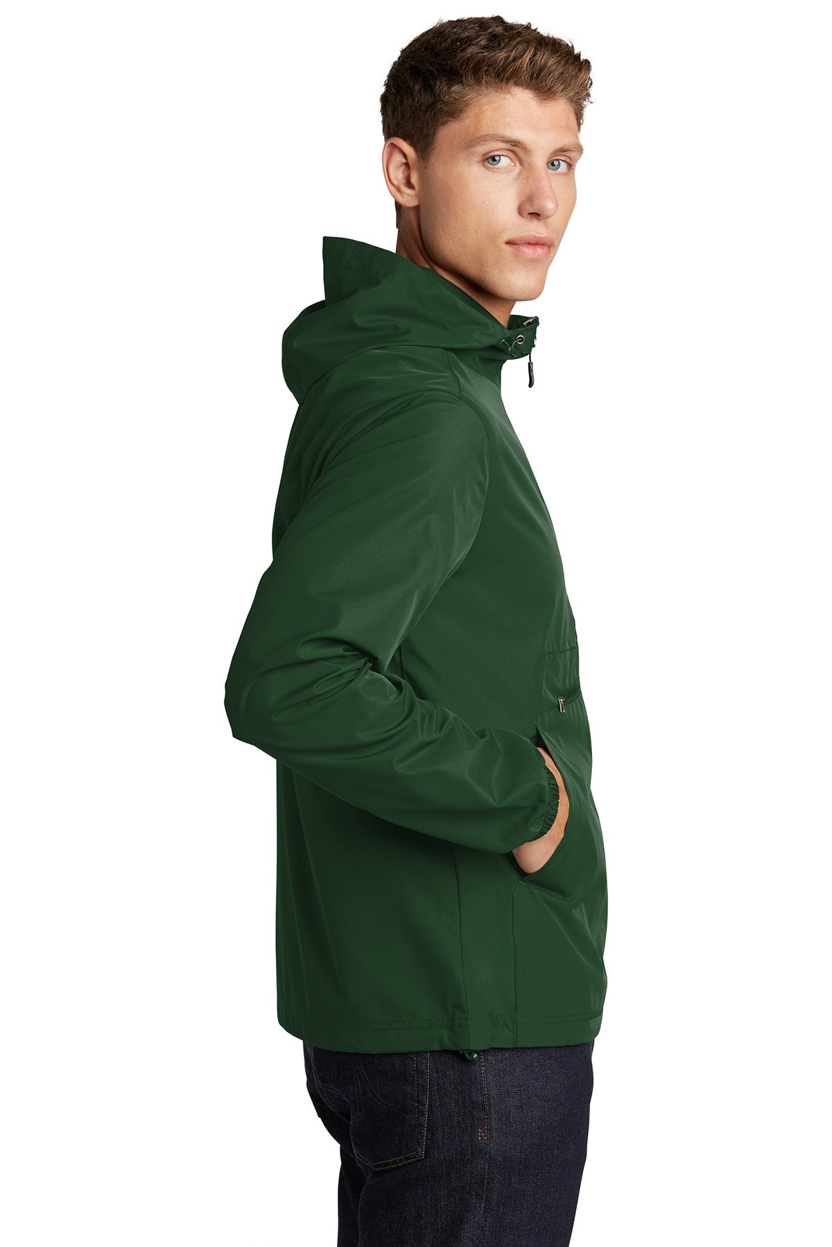 Sport-Tek Packable Anorak JST66 Forest Green