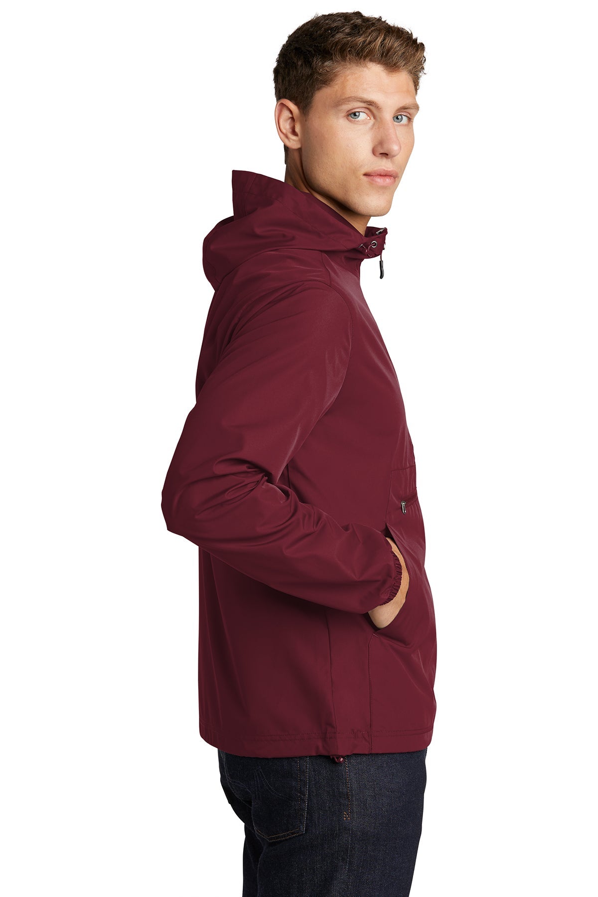 Sport-Tek Packable Anorak JST66 Maroon