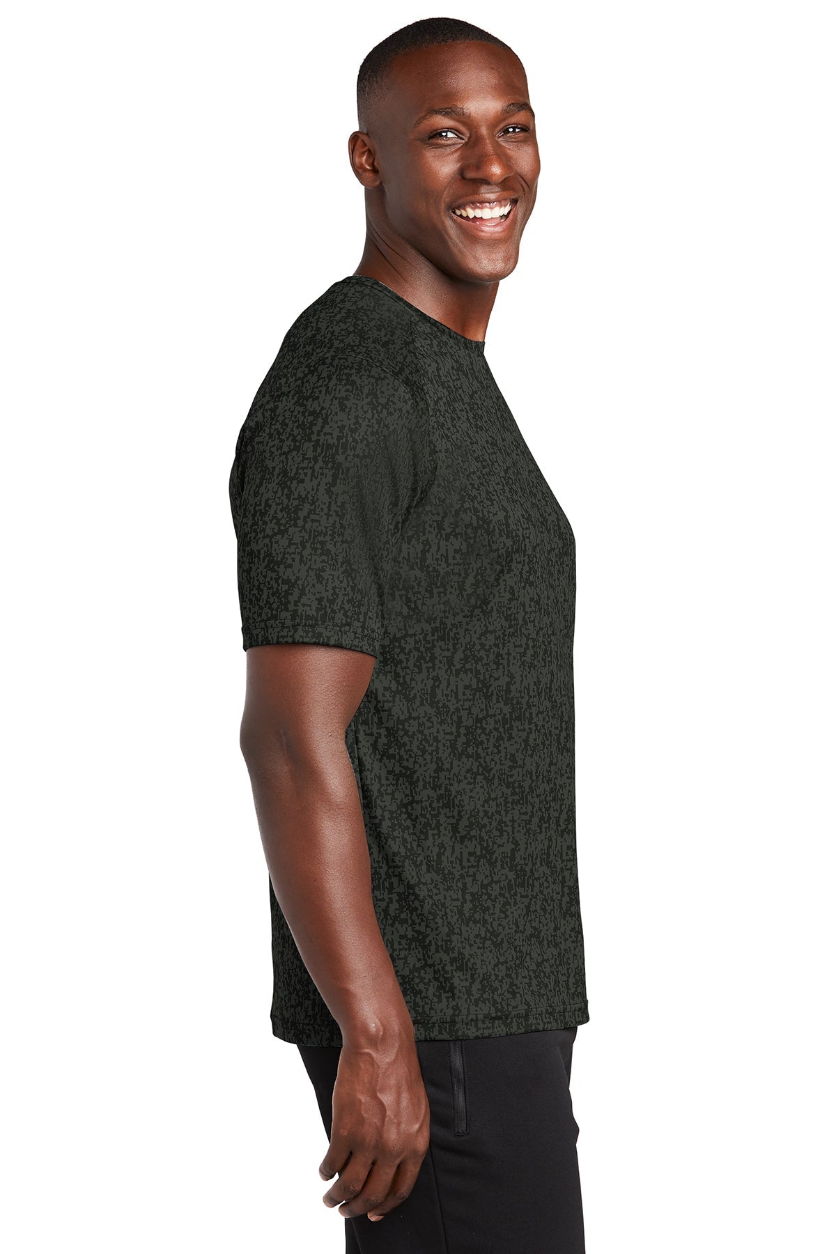 sport-tek digi camo tee st460 black