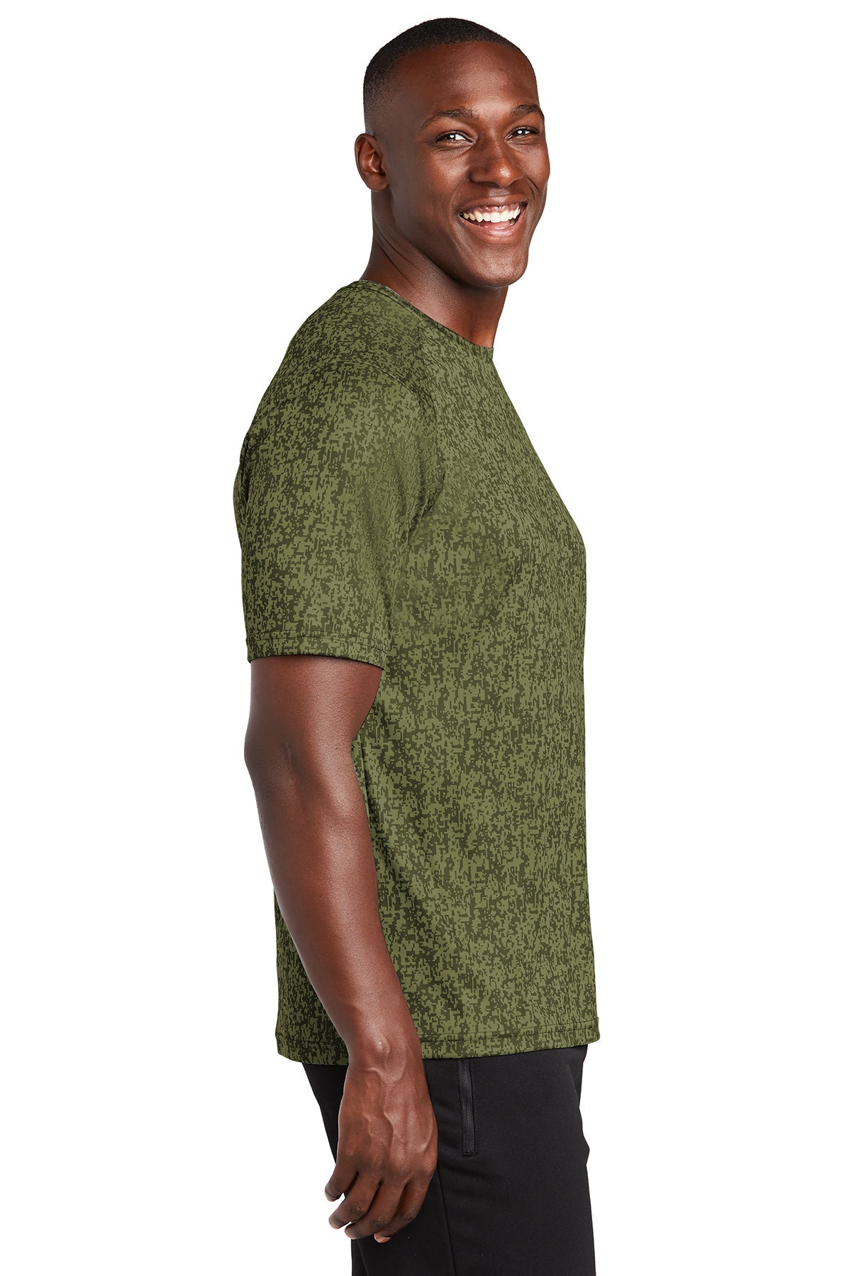 sport-tek digi camo tee st460 olive drabgreen