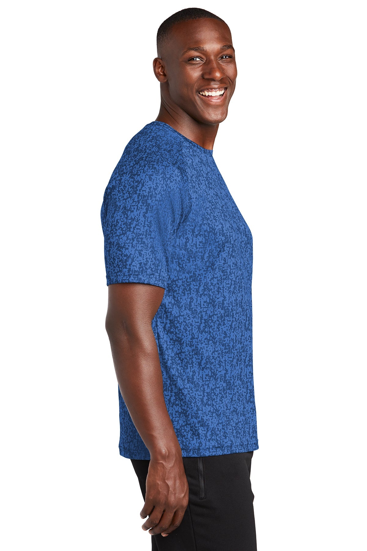 sport-tek digi camo tee st460 true royal