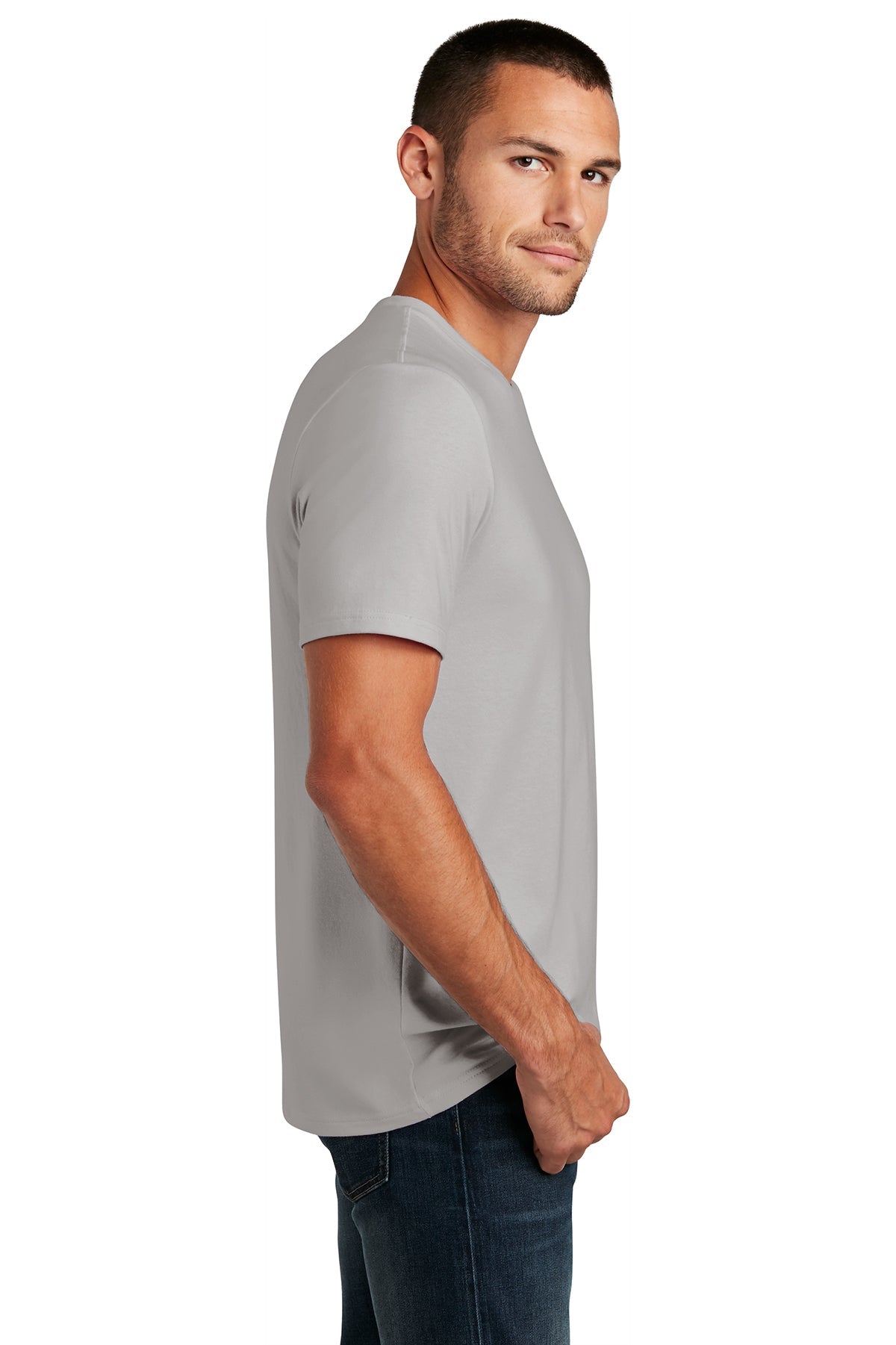 district flex tee dt7500 silver mist