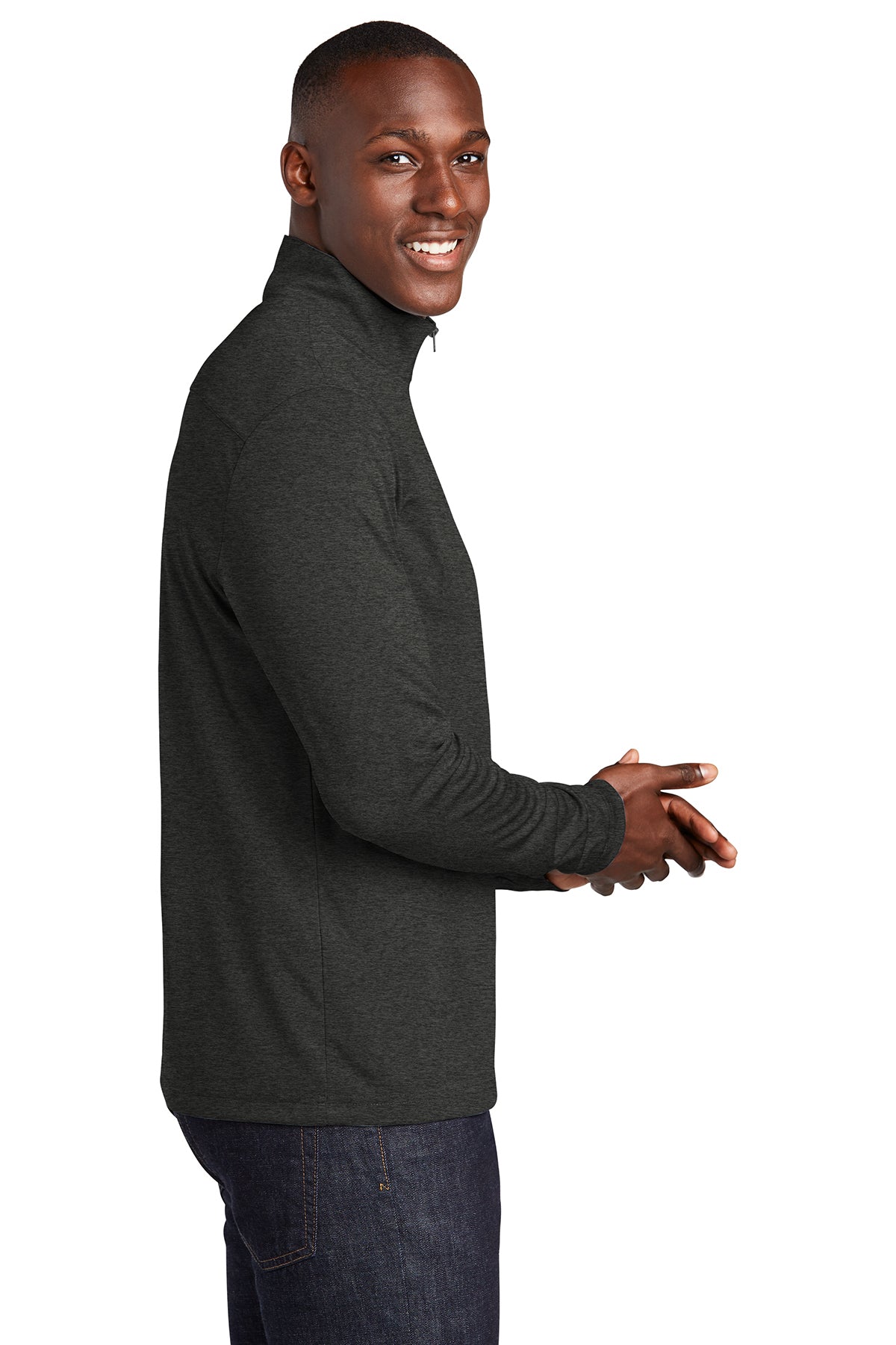 Sport-Tek Endeavor 1/4-Zip Pullover ST469 Black Heather