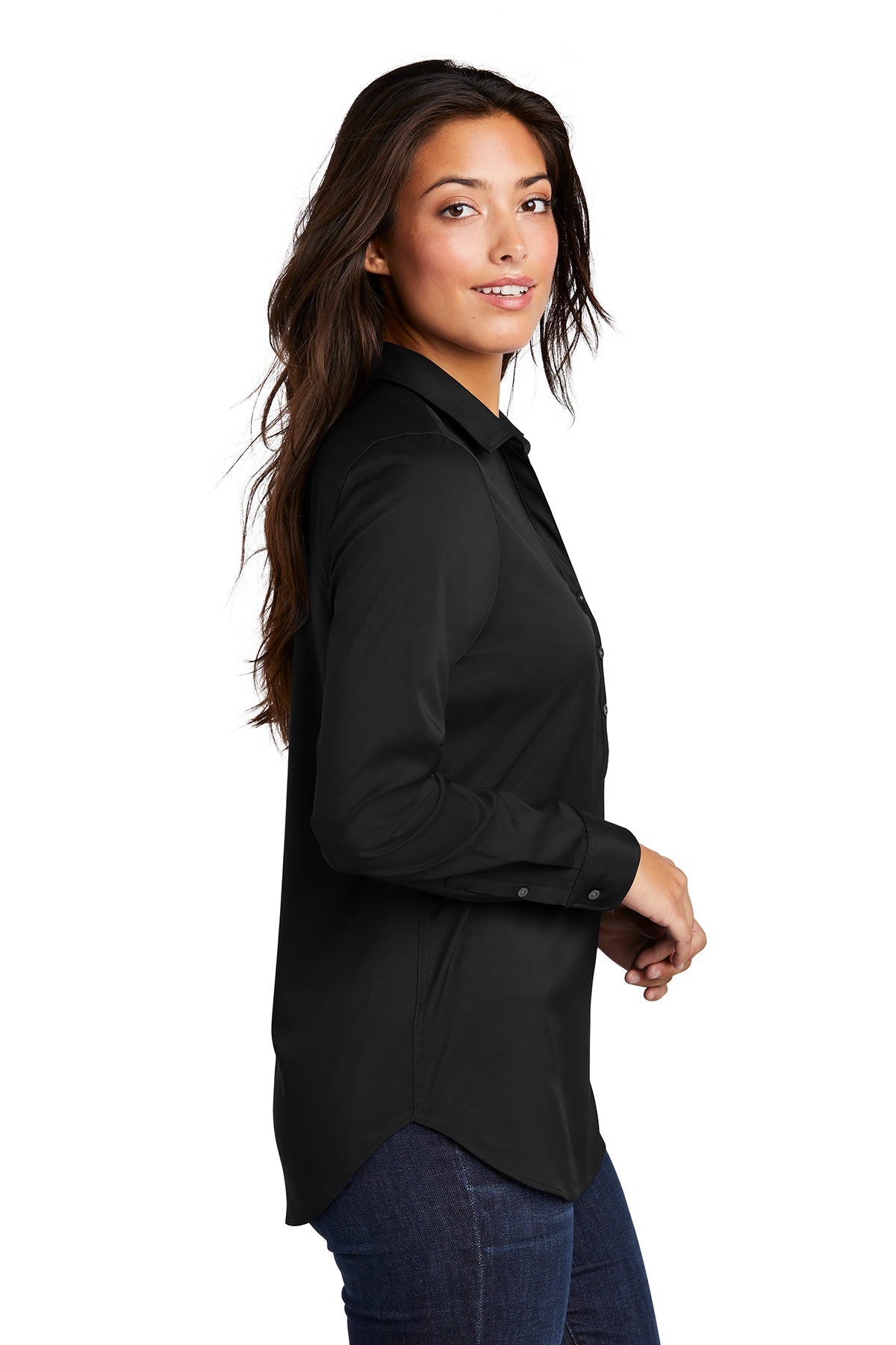 Port Authority Ladies City Stretch Customized Tunics, Black [Red Gate] [Red Gate]