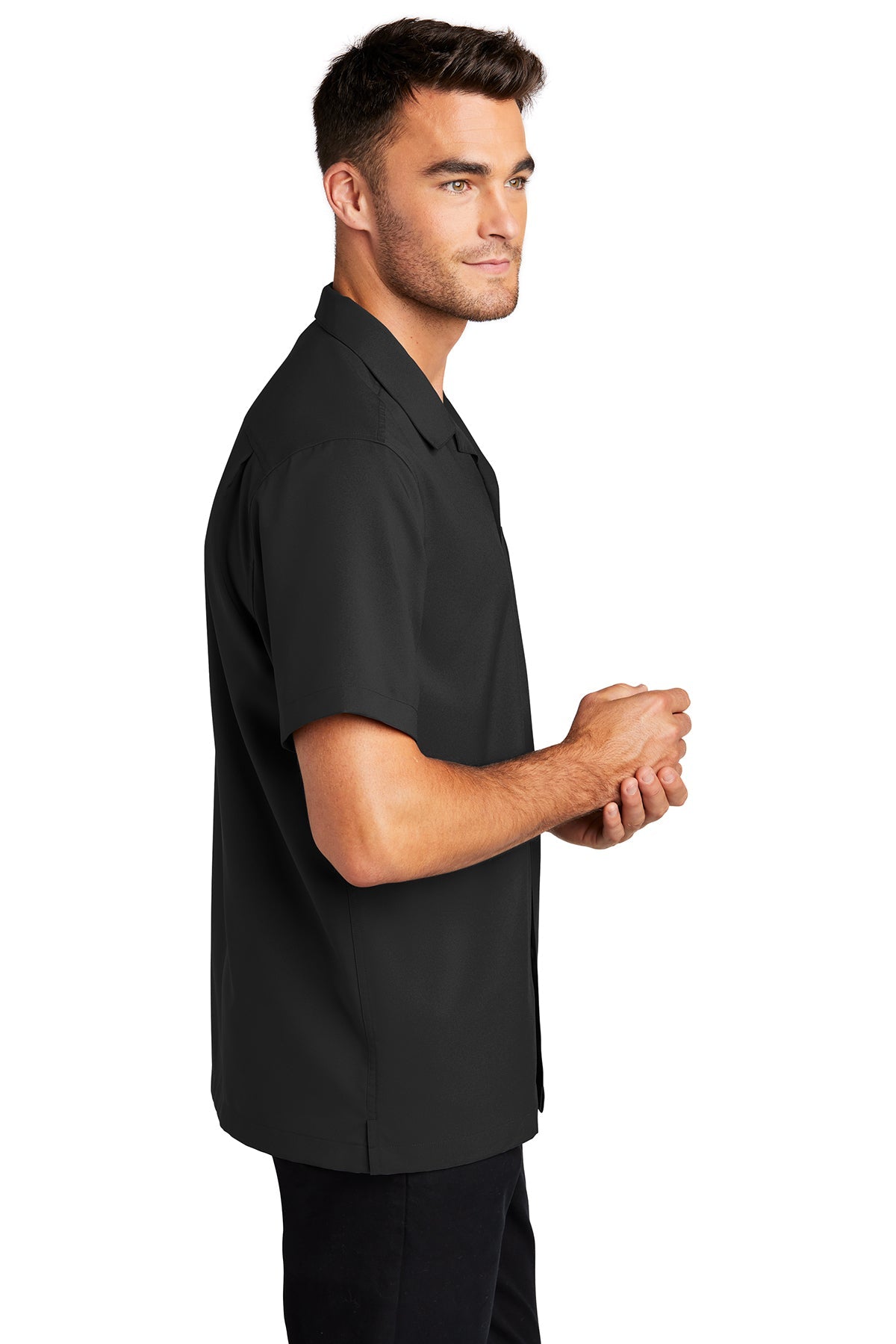 port authority_w400 _black_company_logo_button downs