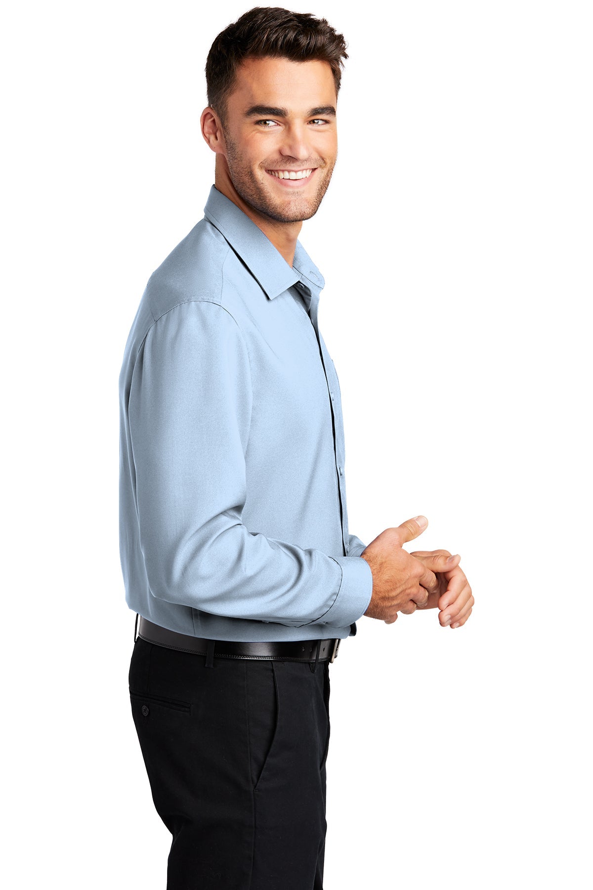 port authority_w401 _cloud blue_company_logo_button downs