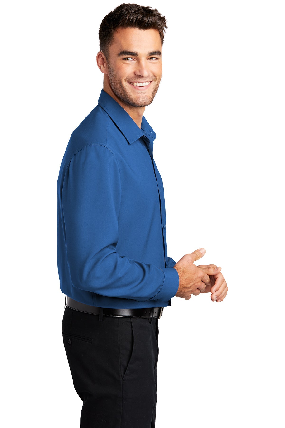 port authority_w401 _true blue_company_logo_button downs