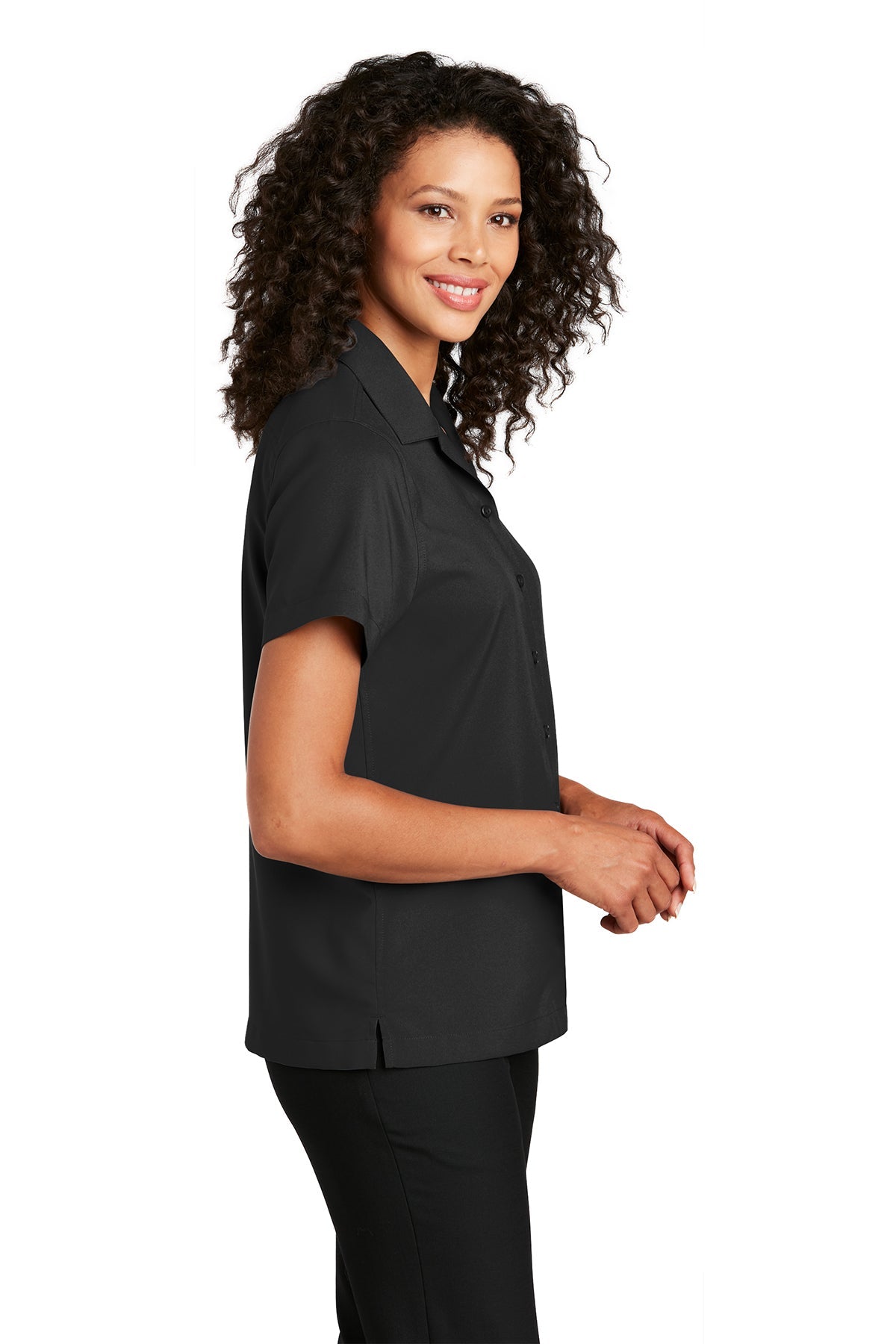 port authority_lw400 _black_company_logo_button downs