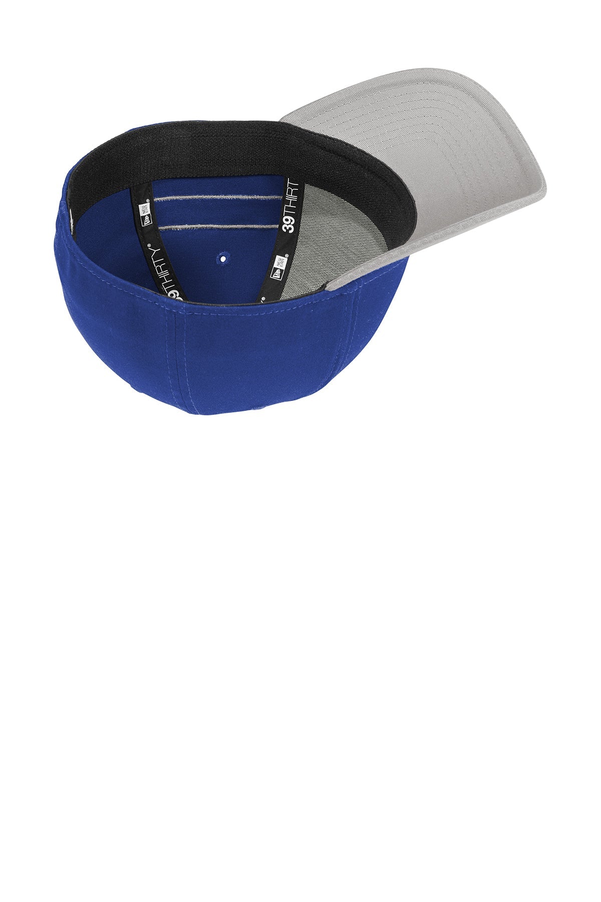 New Era Stretch Cotton Striped Custom Caps, Royal Grey