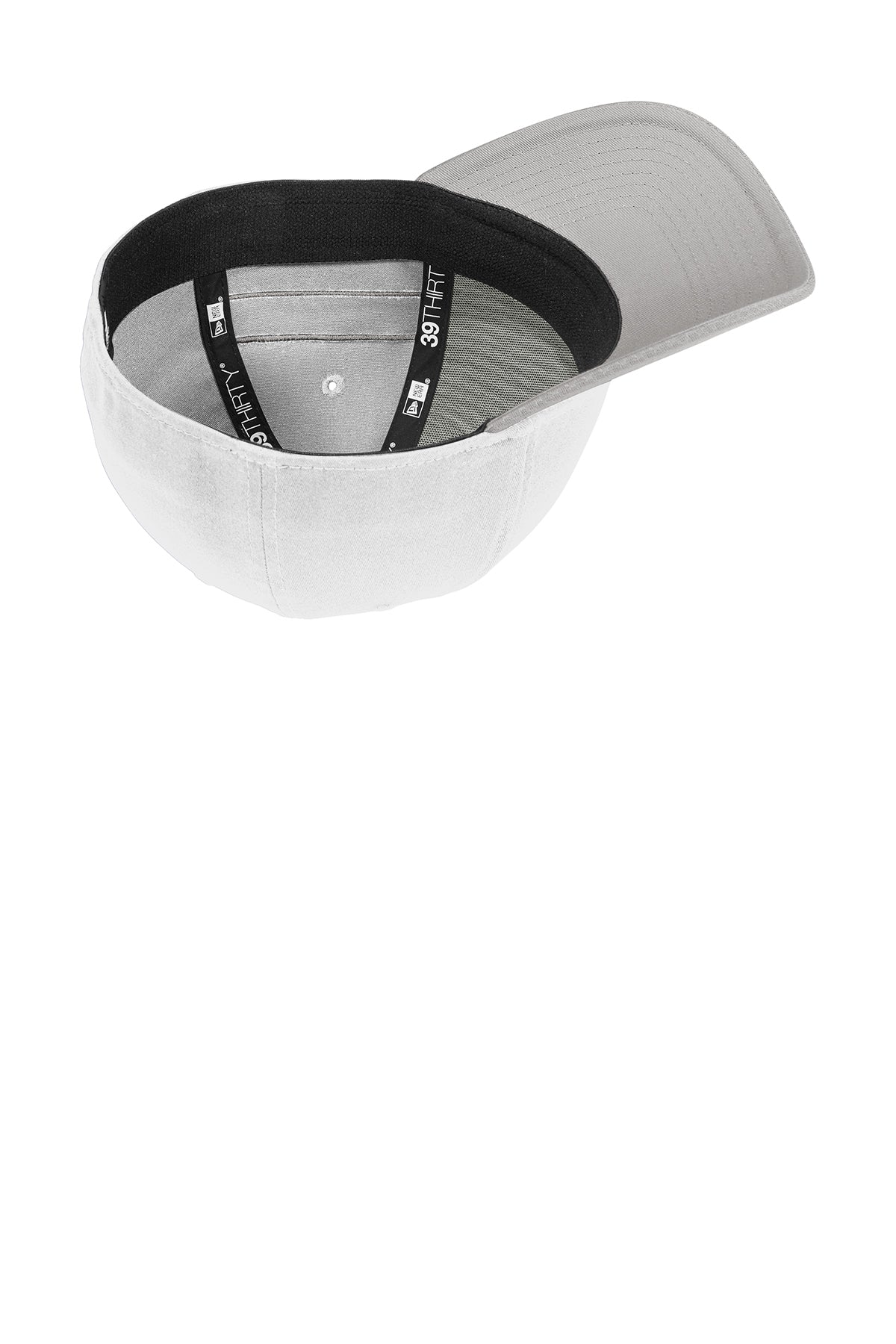 New Era Stretch Cotton Striped Custom Caps, White Grey