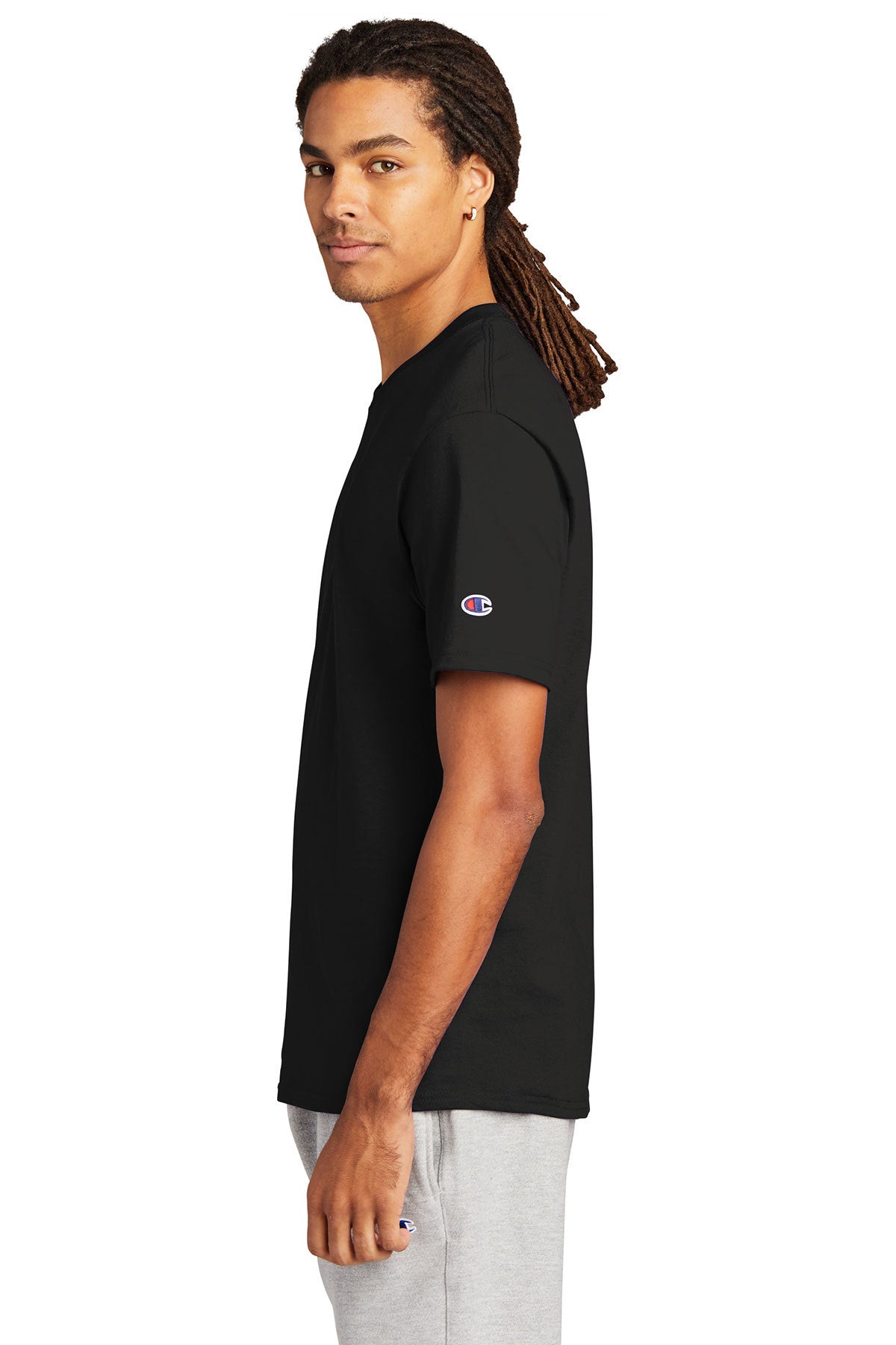 champion heritage jersey tee t425 s black