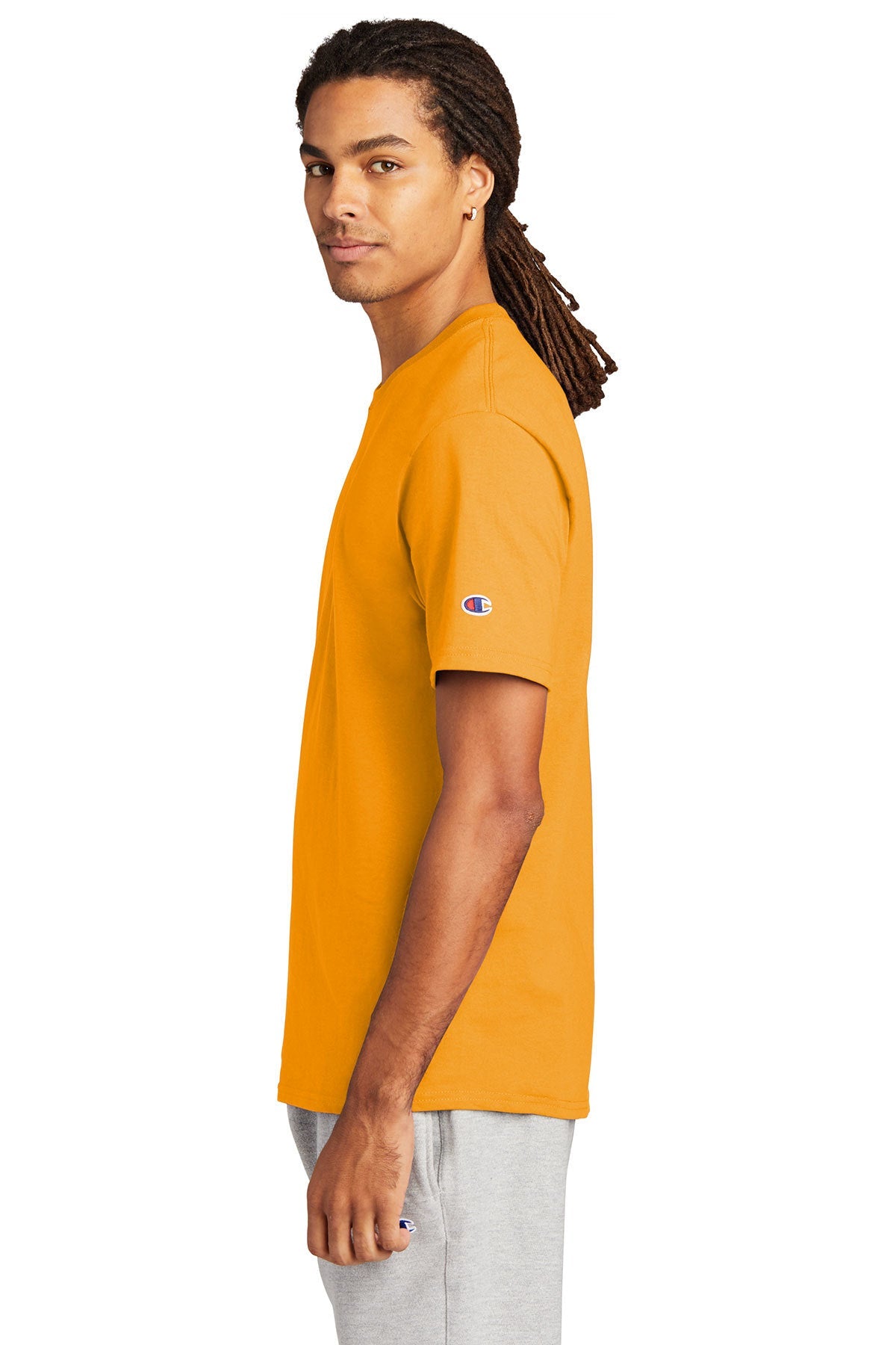champion heritage jersey tee t425 s gold