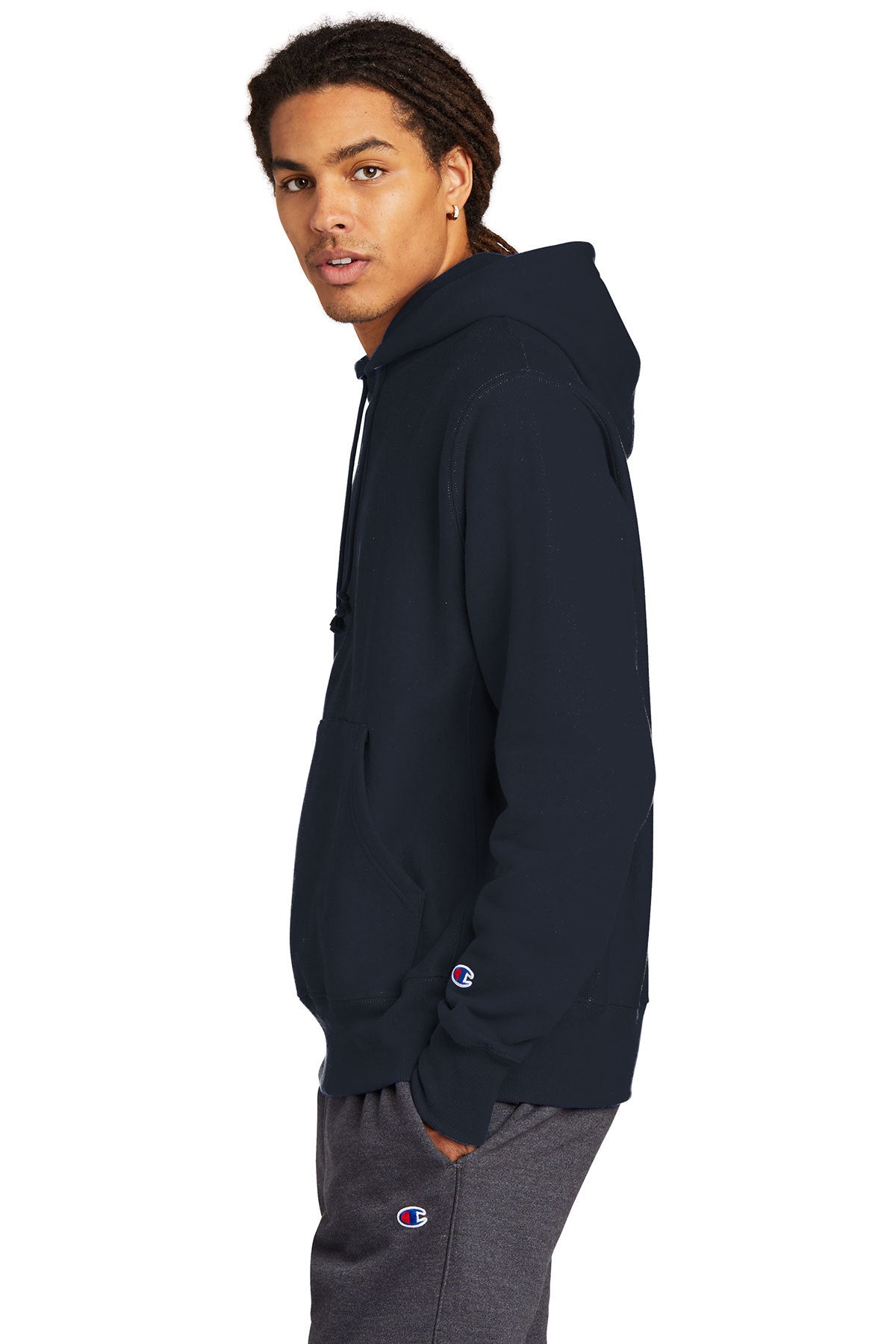 Champion Reverse Weave Hooded Sweatshirt S101 Navy